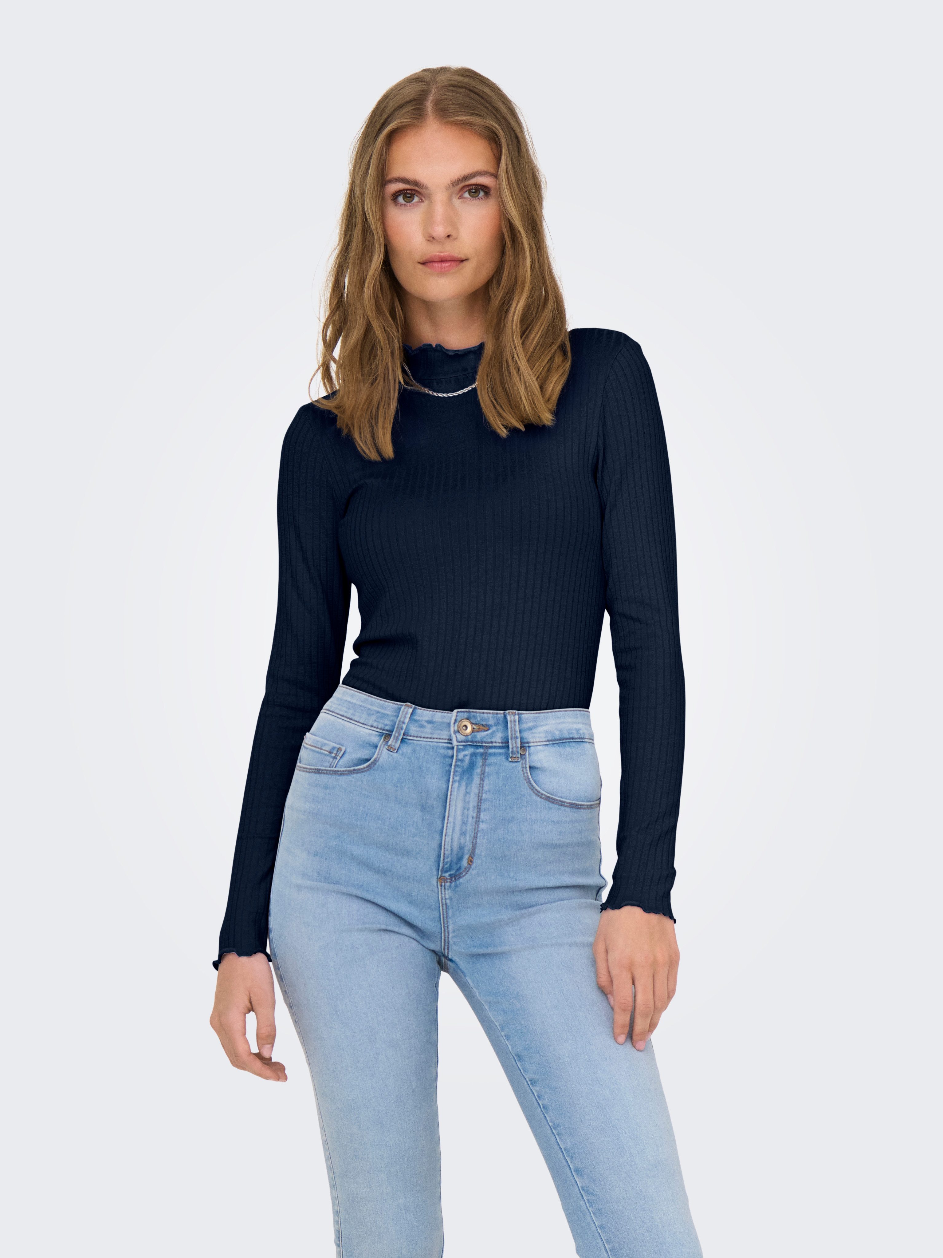 JDY Langarmbluse JDYFRANSISKA L/S HIGHNECK TOP JRS NOOS Viskosemischung, sl günstig online kaufen