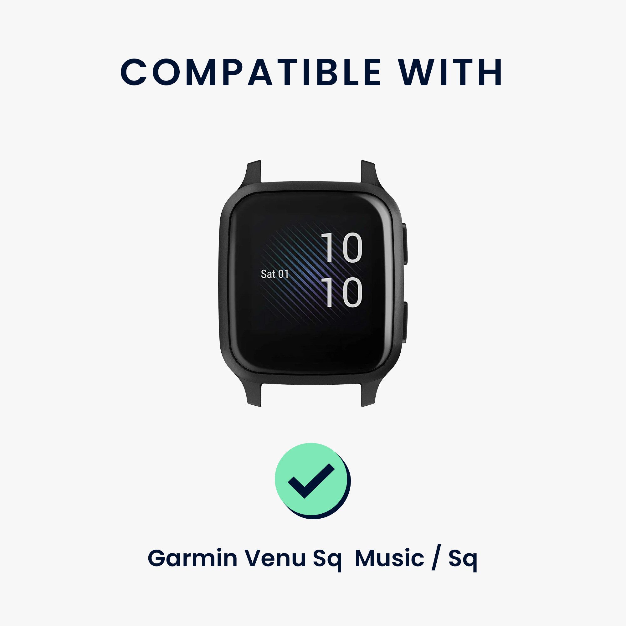 kwmobile Ersatz Armband für Garmin Venu Sq Music / Venu Sq 20mm Smartwatch, 1-tlg., Armband - Band für Fitness Tracker in Lavendel