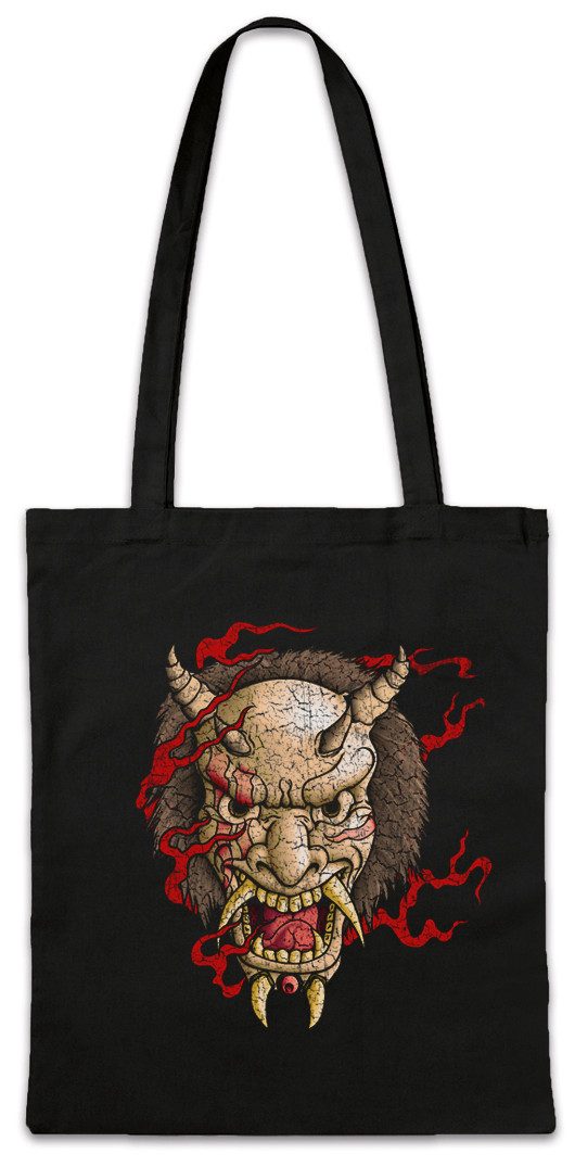 Beuteltasche Oni Mask I Stofftascheurai Warrior Way Banzai Japan Ninja Hannya