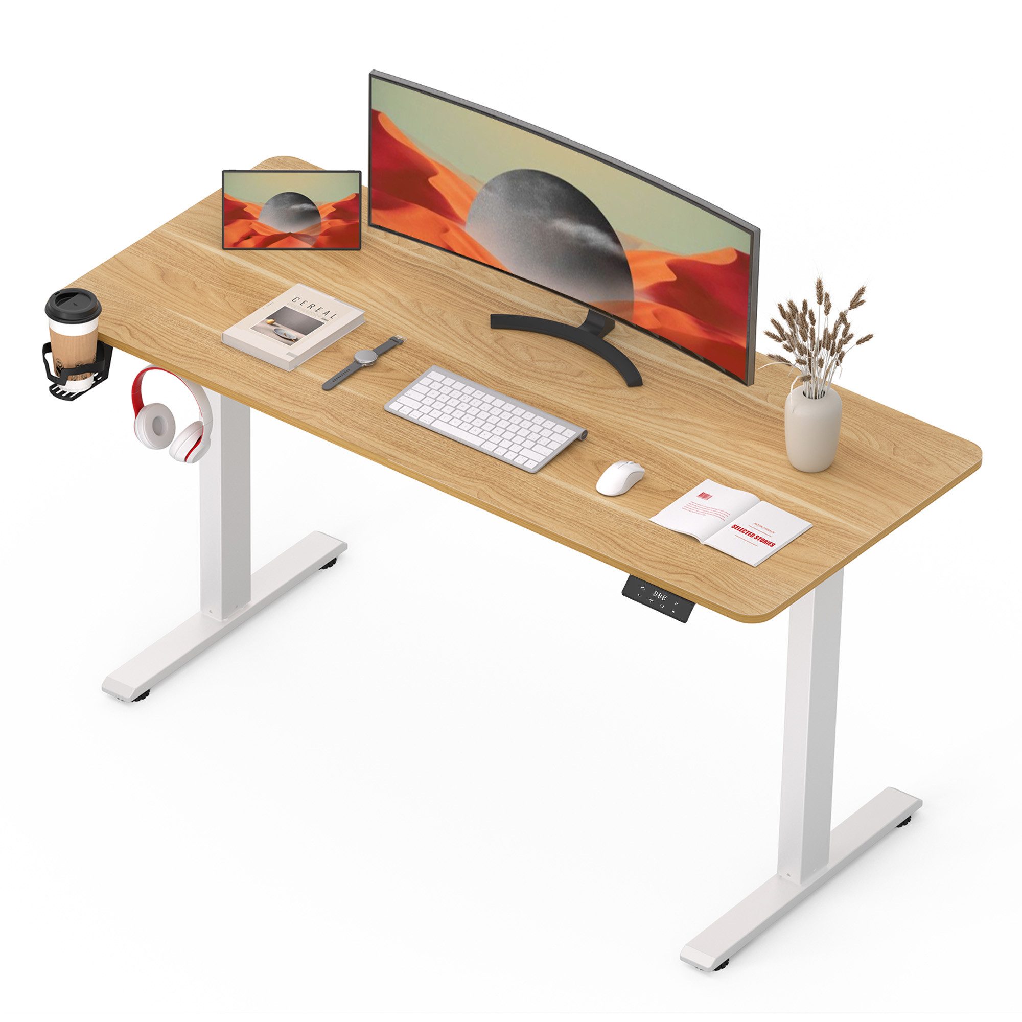 SANODESK Schreibtisch Elektrisch höhenverstellbarer Schreibtisch (2-Fach-Te günstig online kaufen