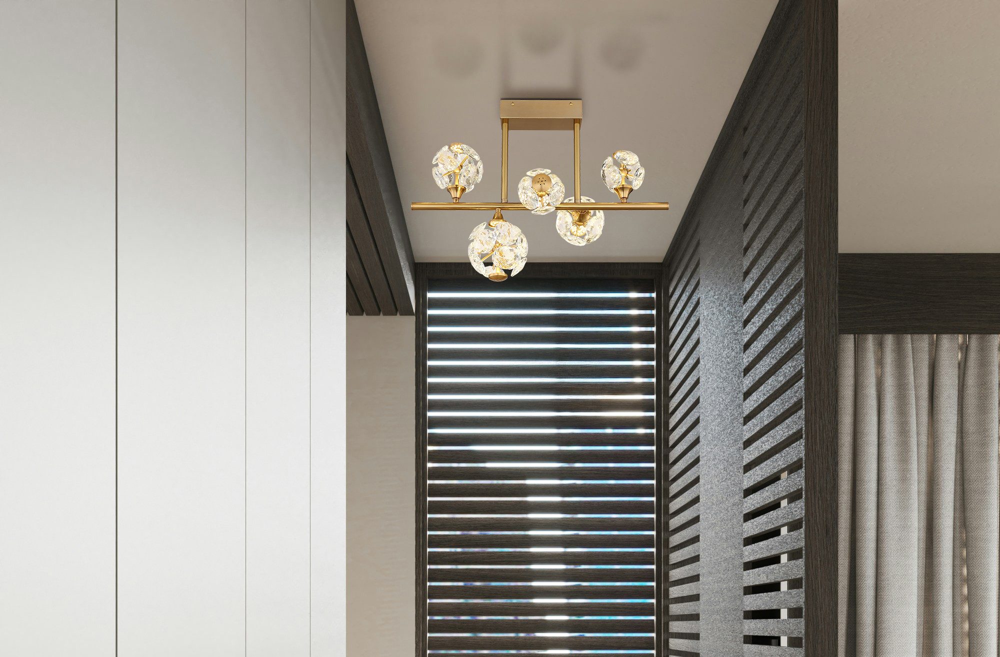 GLOBO LIGHTING Deckenleuchte VIRINA, LED fest integriert, Warmweiß, Deckenlampe Wohnzimmer-Leuchte Schlafzimmer-Leuchte Flur Küche