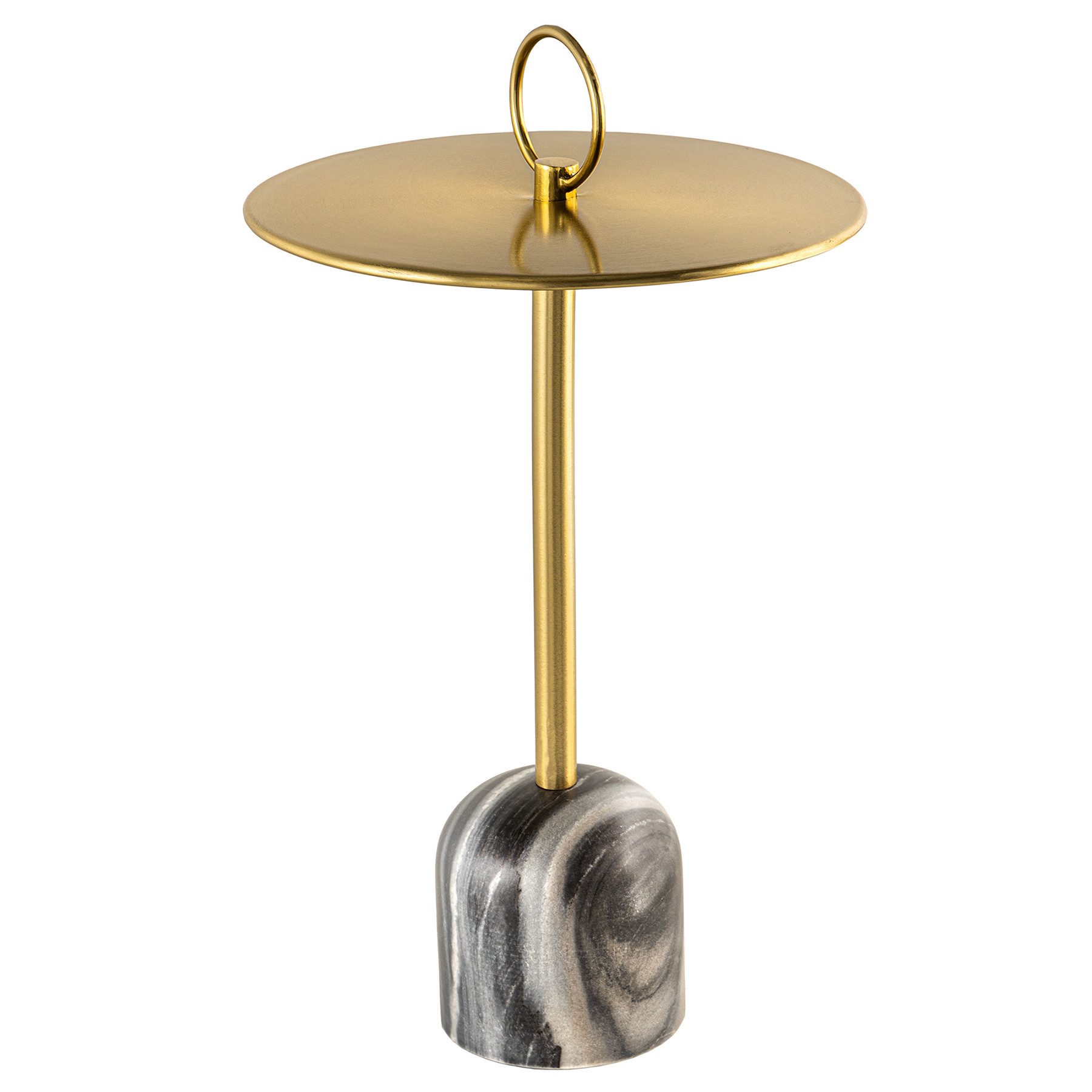 Beistelltisch ELEGANCE 60cm gold / schwarz · Wohnzimmertisch mit Metall-Tischplatte