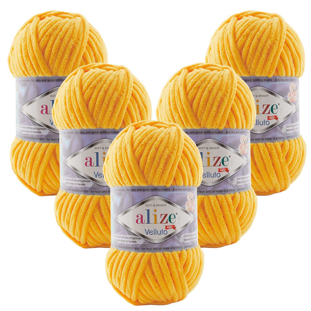 Alize 5 x ALIZE Velluto Häkelwolle, 68 m, Chenillegarn,Kuschelweich für Bab günstig online kaufen