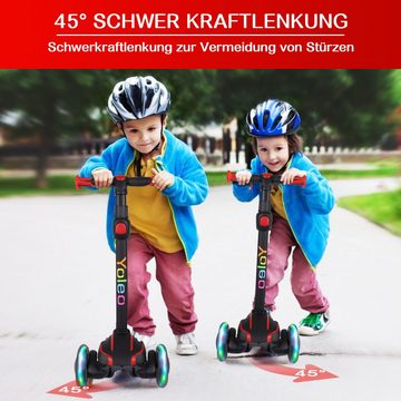 YOLEO Scooter Faltbarer Kinderoller Kinderscooter Dreiradscooter ab 3 Jahre