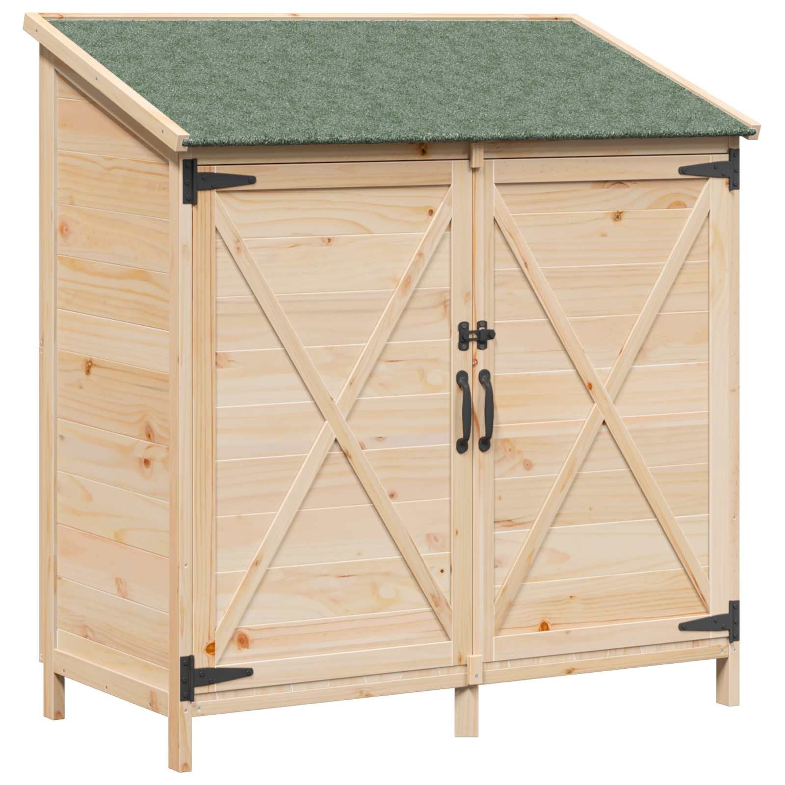 vidaXL Gartenhaus Gartenschuppen Natur 106 x 56 x 113,5 cm Massivholz aus Fichte