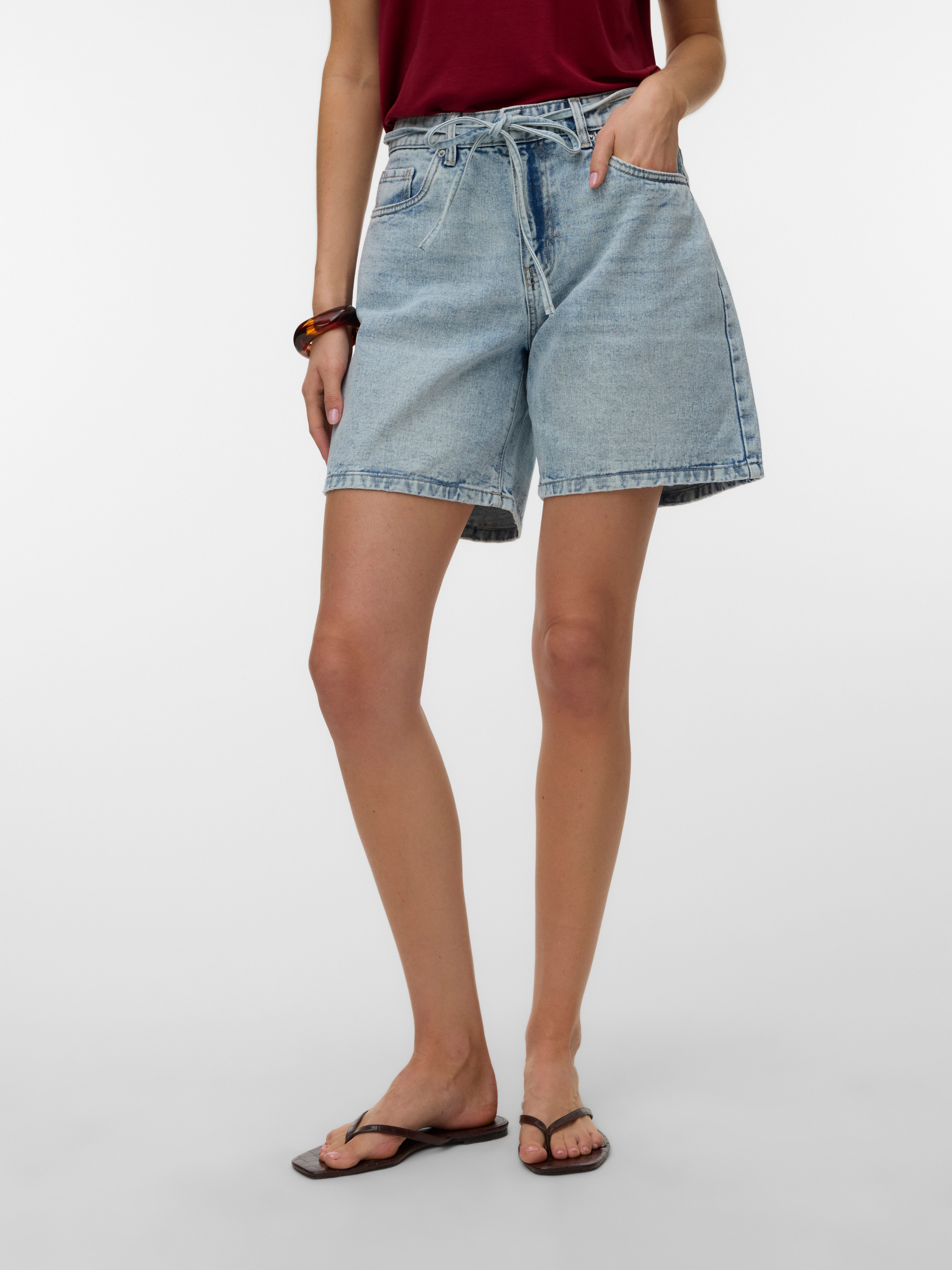 Vero Moda Shorts VMWIEN MR BELT SHORTS MIX GA NOOS Baumwollmischung, relaxed fit