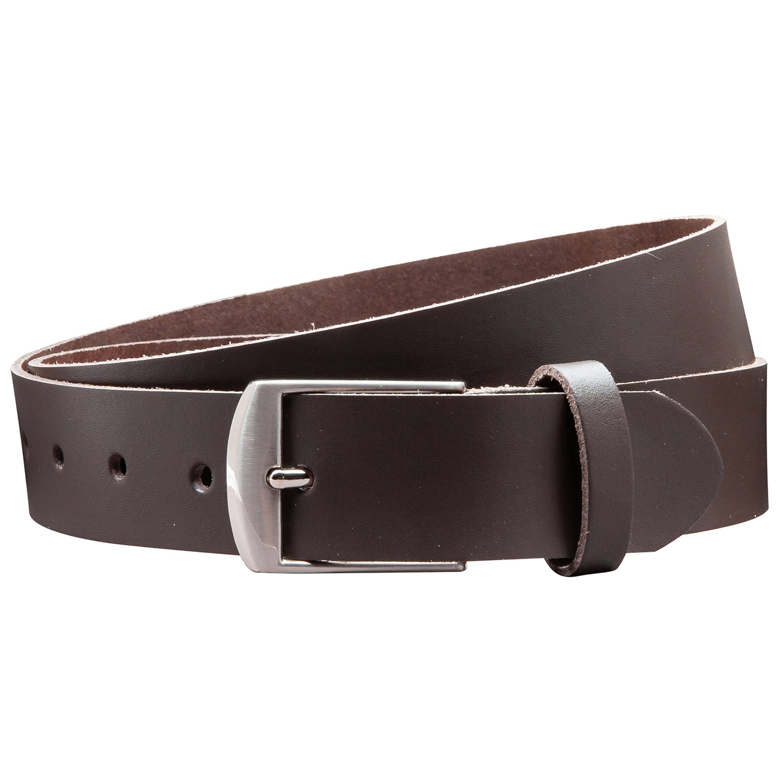 COLOGNEBELT Ledergürtel OM49-SL-Dunkelbraun MADE IN GERMANY, Dunkelbraun Kü günstig online kaufen