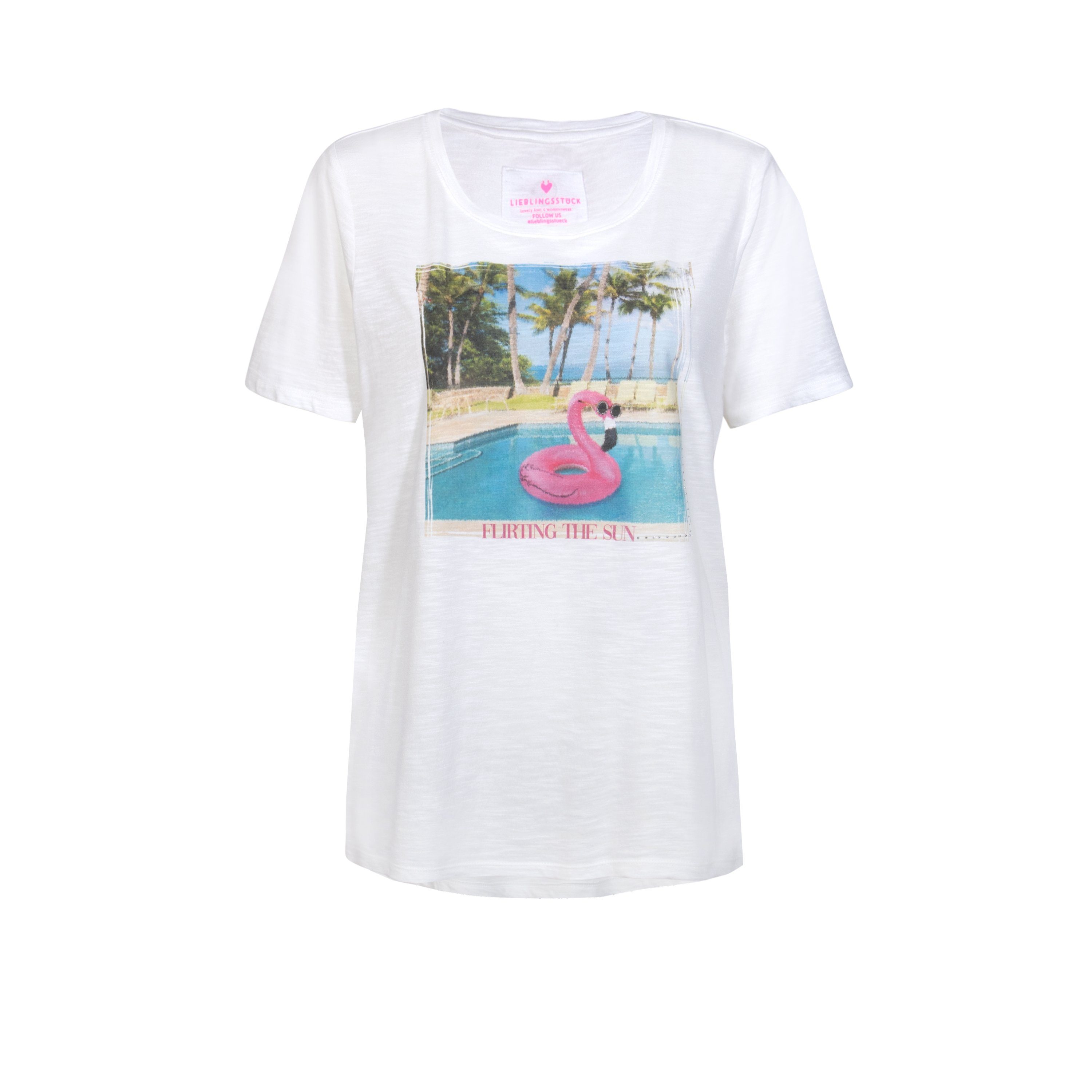 CatalinaL großem, T-Shirt Frontprint mit Lieblingsstück sommerlichem