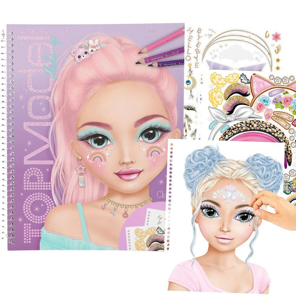 TOPModel Stickerbuch Create your TOPModel Make-Up Malbuch
