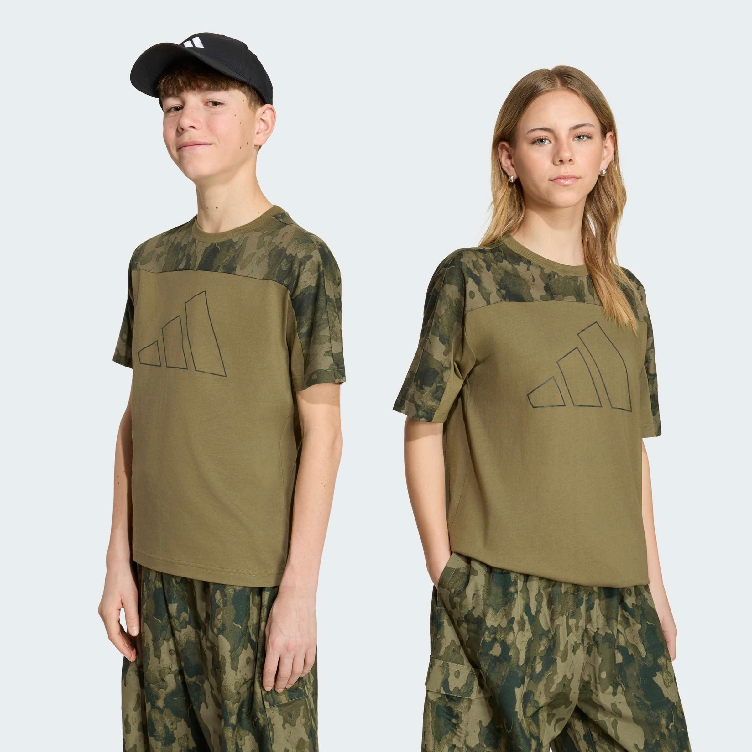 T-Shirt SEASONAL ESSENTIALS KIDS BAUMWOLL-, CAMOUFLAGE