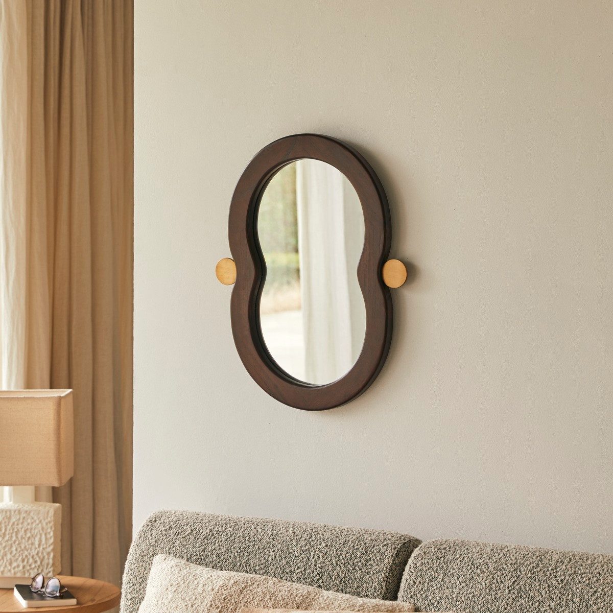 Tikamoon Spiegel Spiegel Agate aus Mindiholz, 60 x 40 cm