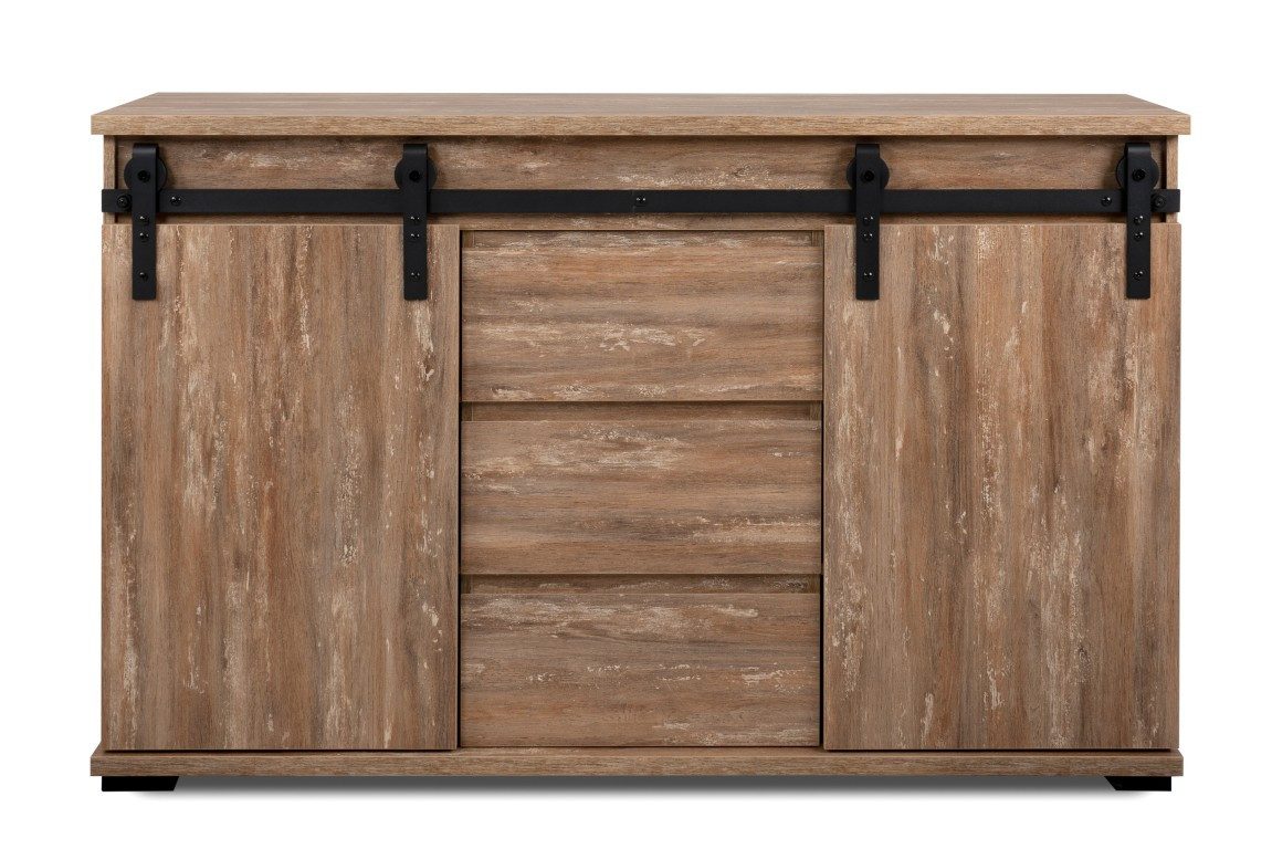 Finori Sideboard Kommode Marrakesch mit Schubkästen, Valhalla Eiche / Milford Kiefer