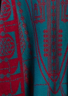LANARTO slow fashion Modetuch Schultertuch Pueblo aus 100% Merino extrasoft in schönen Farben, ornamentales filigranes Muster im Pueblo-Stil