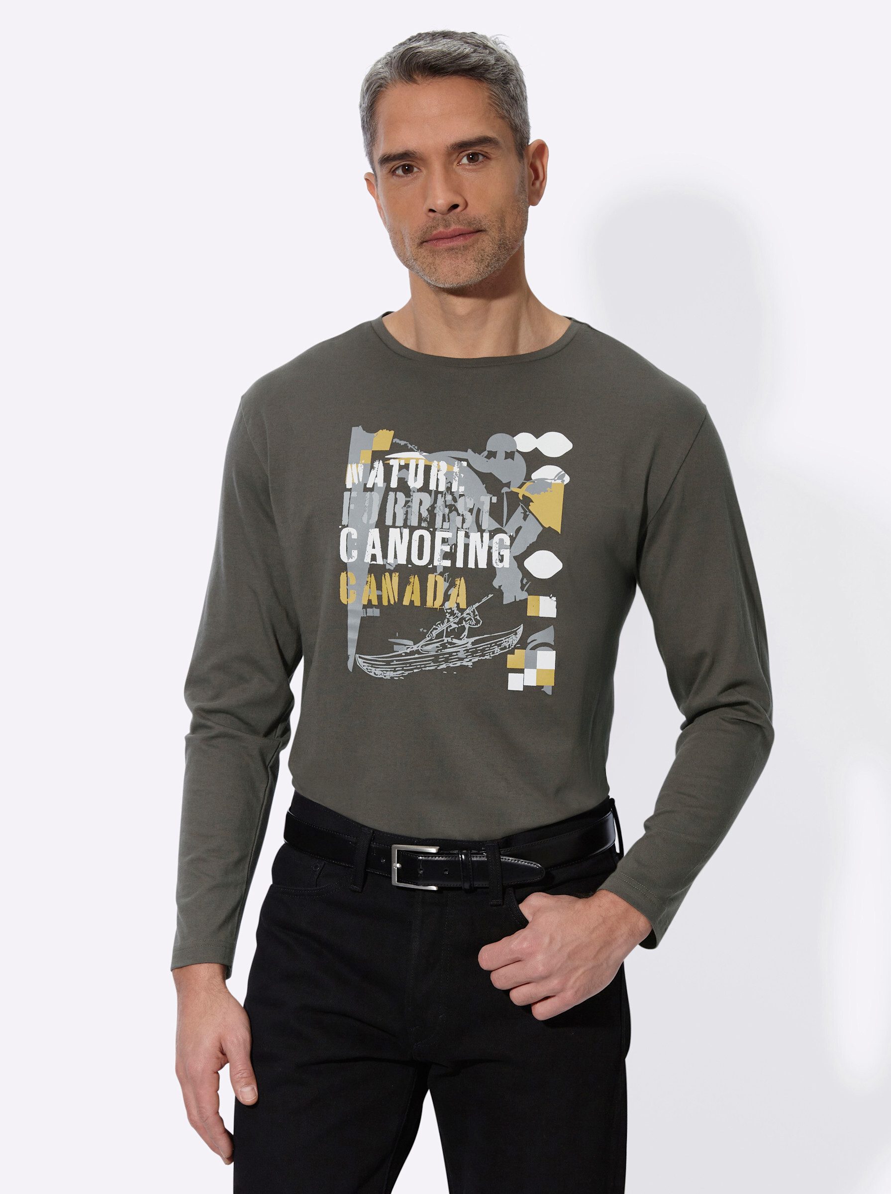 Sieh an! T-Shirt Langarm-Shirt Langarm