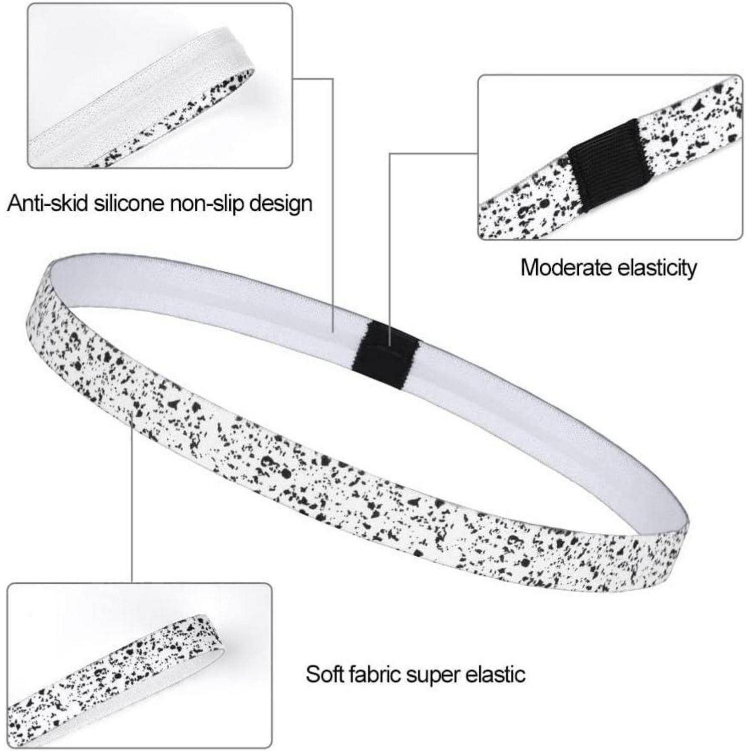LuxusKollektion Stirnband Sport Stirnbänder Unisex 5er Set Elastisch Rutschfest Atmungsaktiv