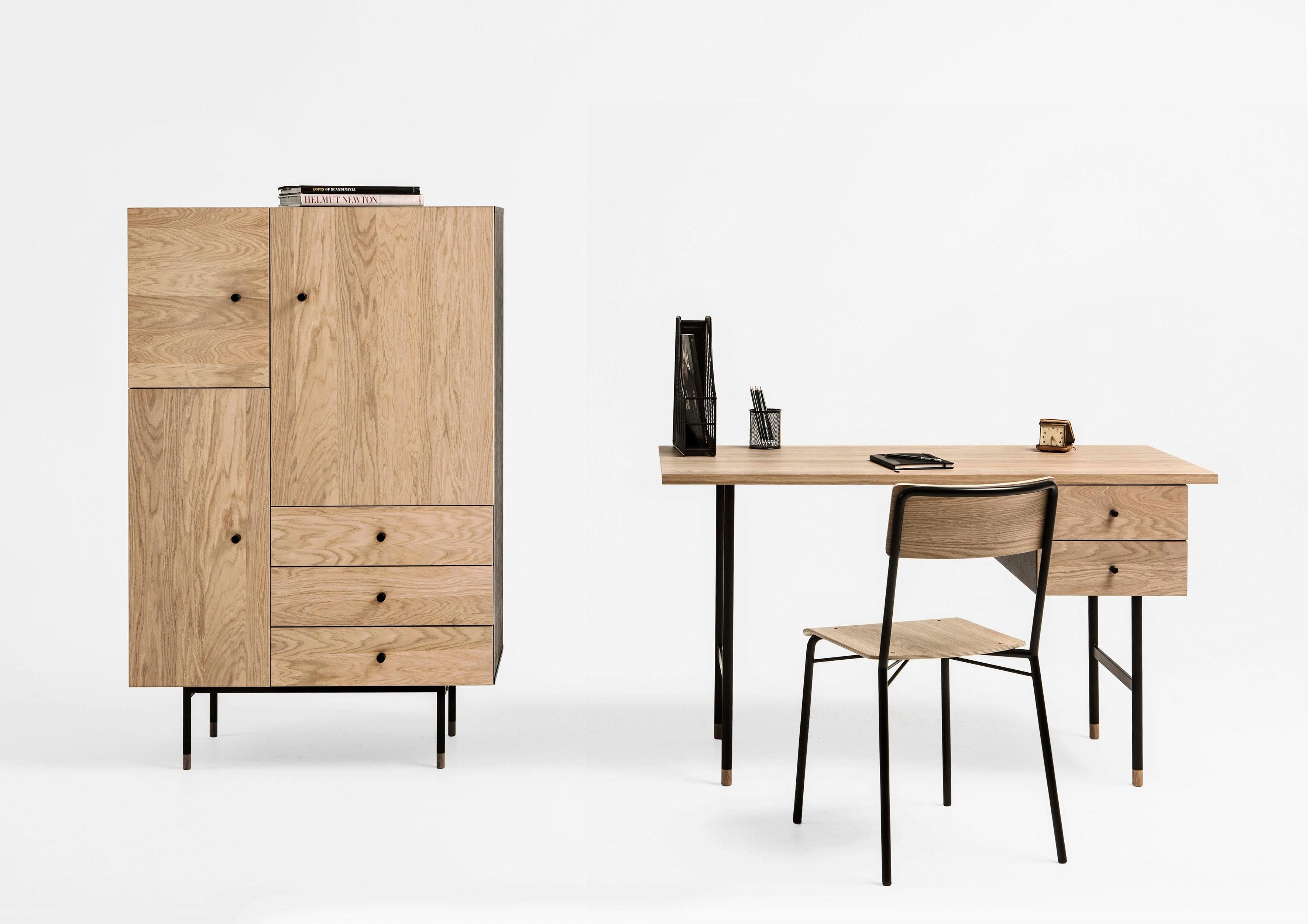 Woodman Schreibtisch Jugend, Schubladen mit Soft-Close-Funktion, Beine aus Metall, FSC®