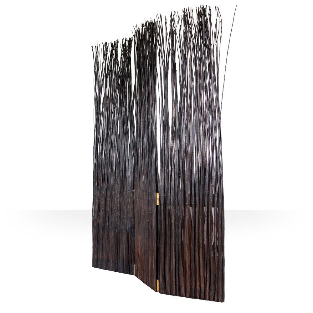 Homestyle4u Paravent Raumteiler Weide Trennwand Sichtschutz Indoor Holz Nat günstig online kaufen