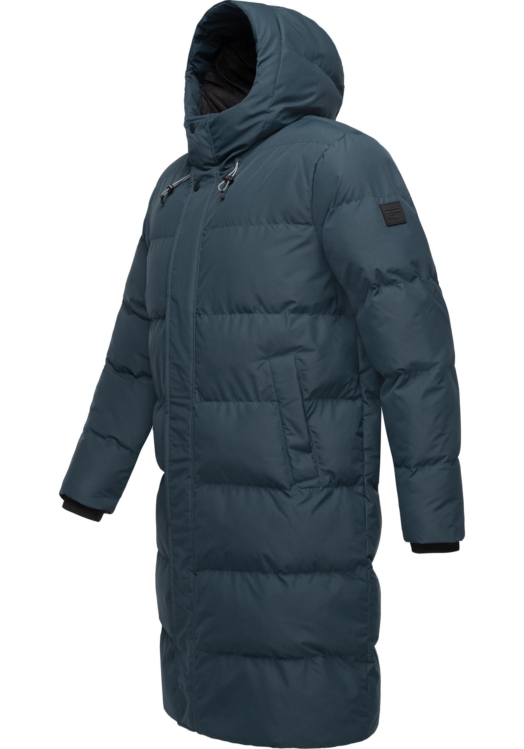 Ragwear Steppmantel Nordwey Wasserdichter Herren Wintermantel mit verstellbarer Kapuze