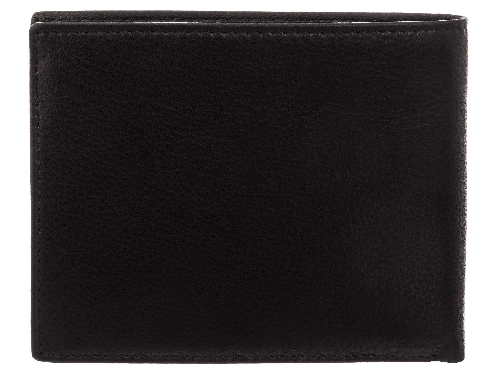 bugatti Geldbörse ALDO Scheintasche Querformat wallet with flip schwarz (1-tlg), Querformat