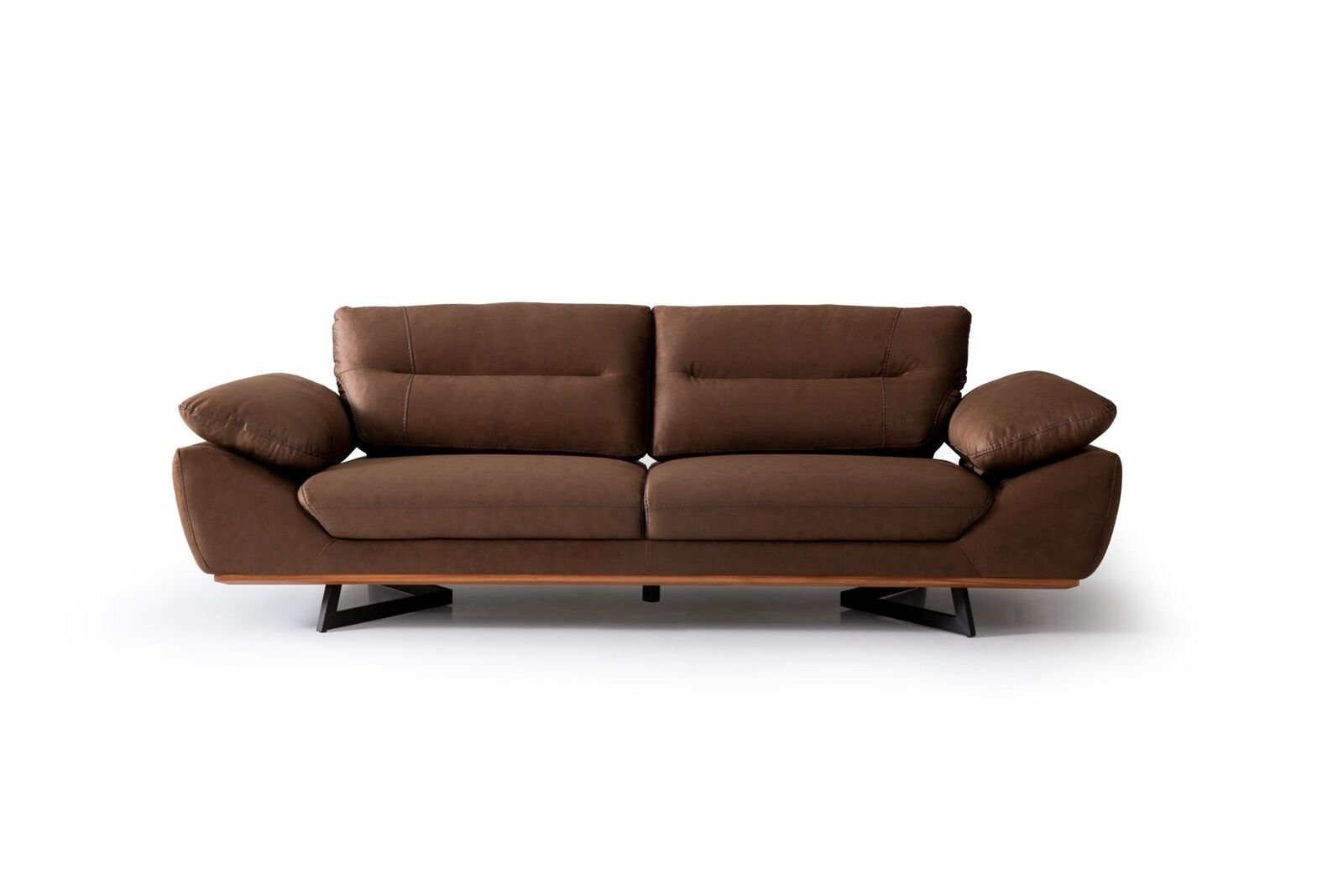 JVmoebel 3-Sitzer Designer Sofa 3 Sitzer 240cm xxl Couch Polster Sofas Design Braun, 1 Teile, Made in Europa