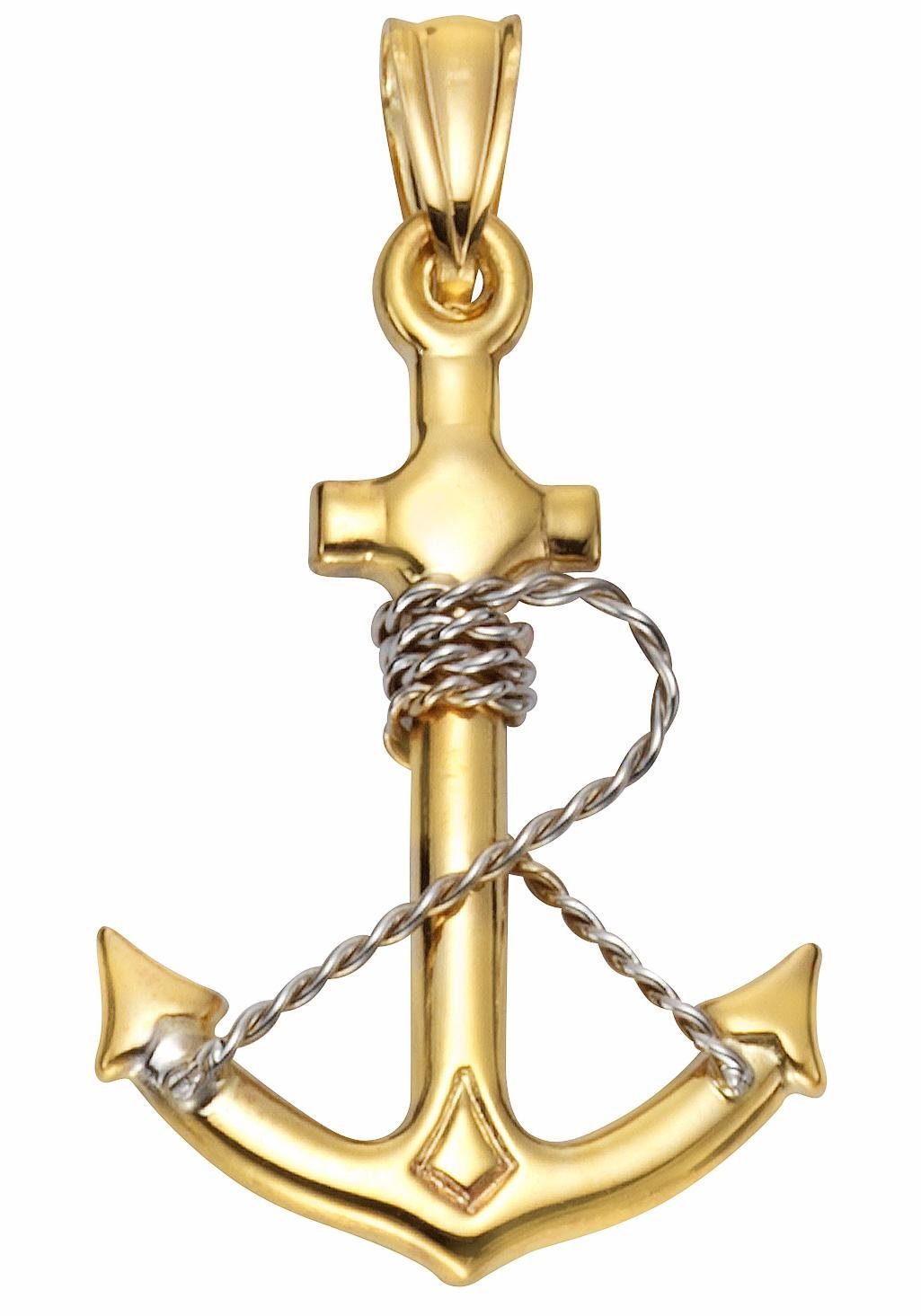 Ankeranhänger Schmuck Geschenk Gold 375 Halsschmuck Anhänger Halskette "Anker"