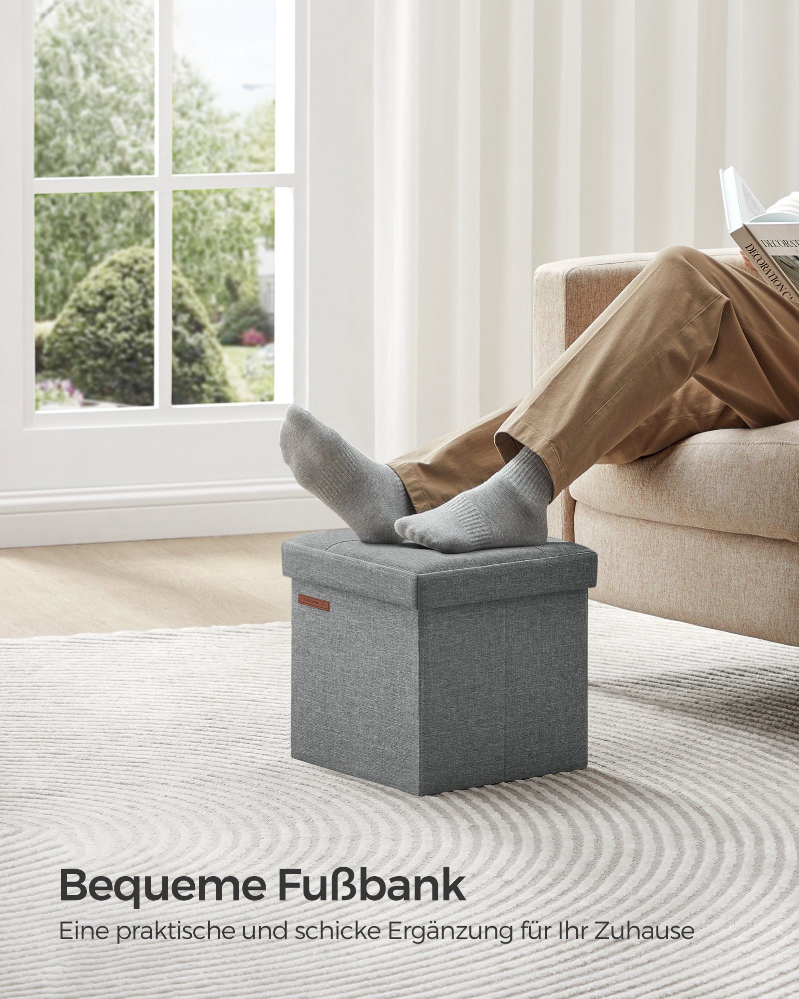 SONGMICS Sitzhocker faltbarer Hocker (2 St., 2-teiliges Set), mit Stauraum günstig online kaufen