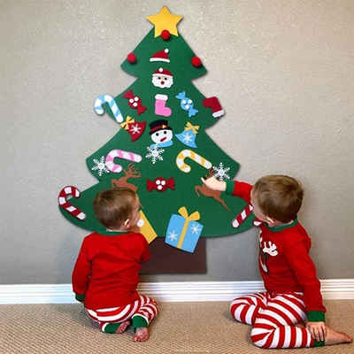 Mmgoqqt Künstlicher Weihnachtsbaum »DIY Filz Weihnachtsbaum für Kinder Felt Christmas Tree«