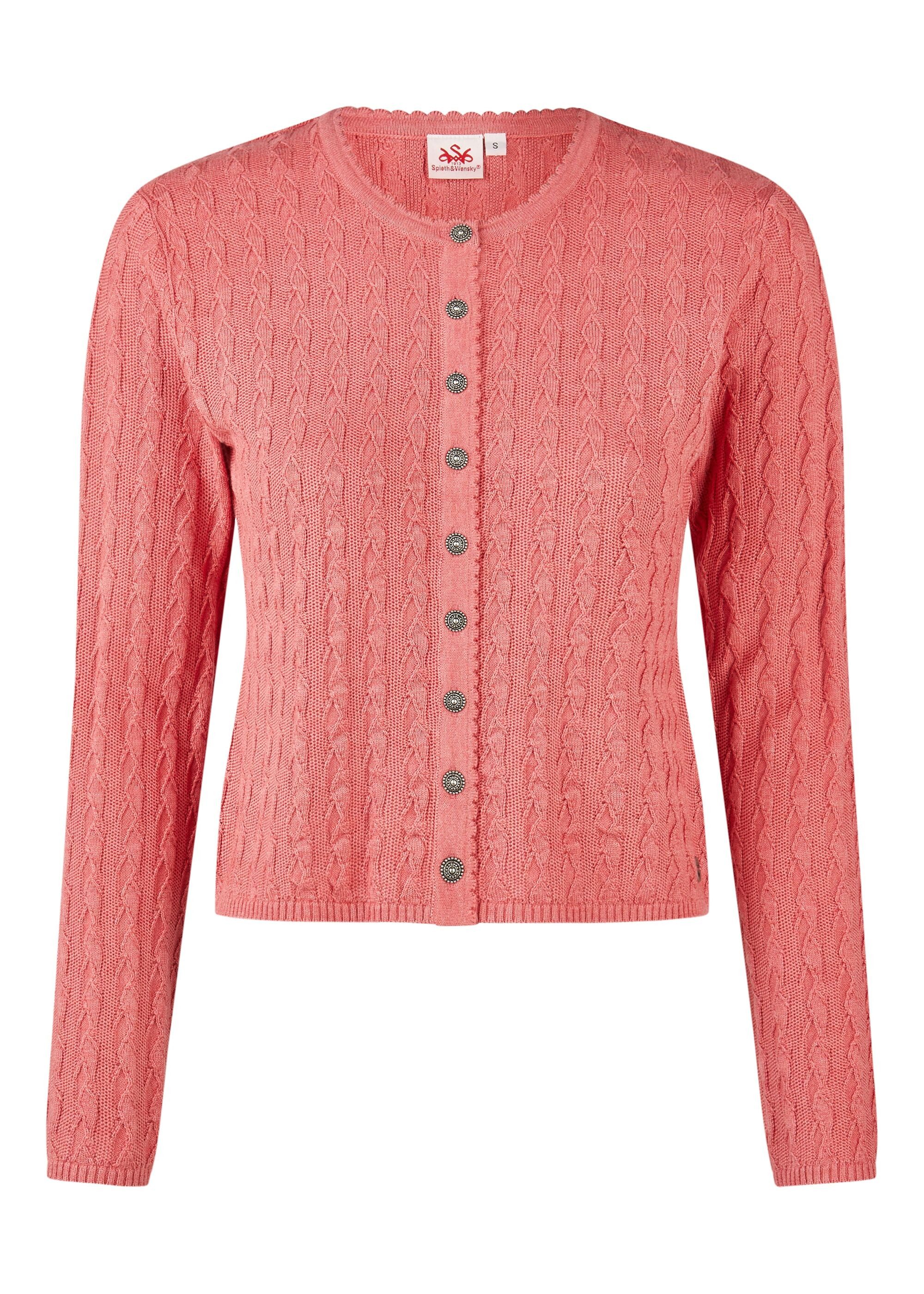 Spieth & Wensky Trachtenstrickjacke Hummeltal (1-tlg) mit klassischem Zopfmuster