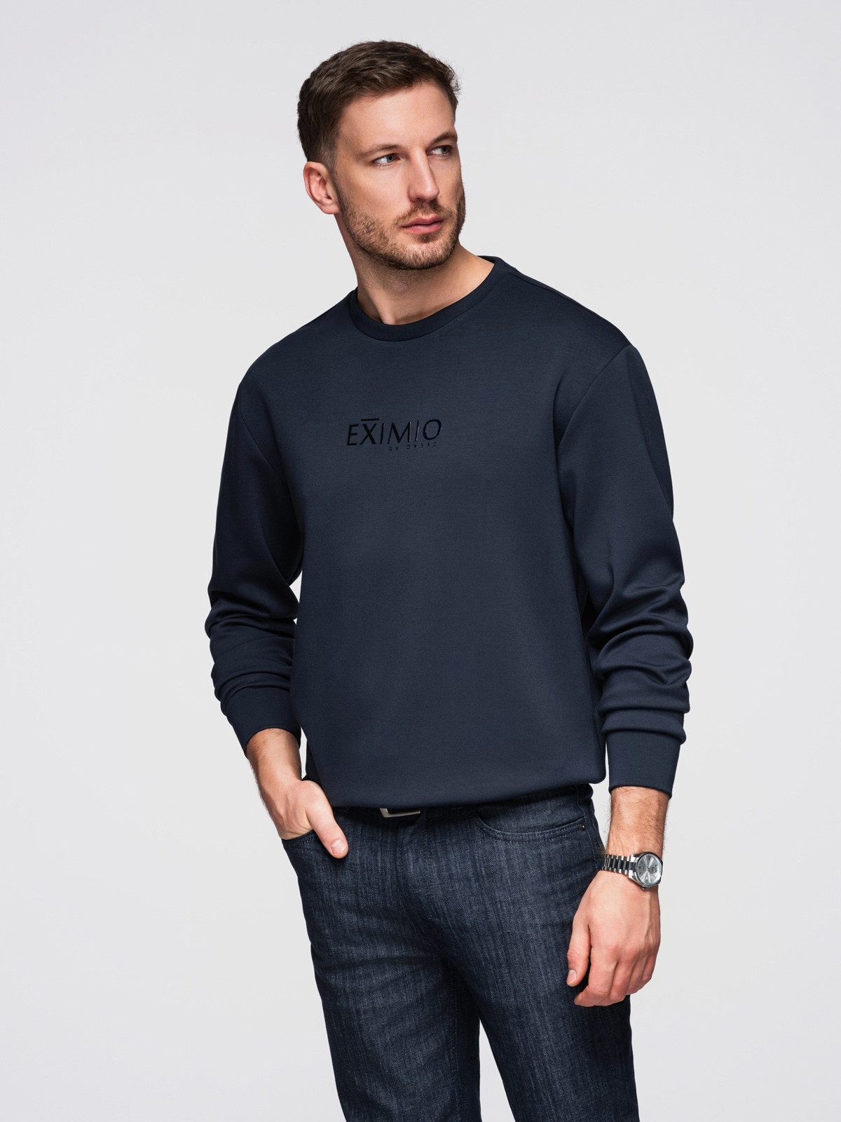 Longsweatshirt Herren-Sweatshirt EXIMIO im Regular Fit