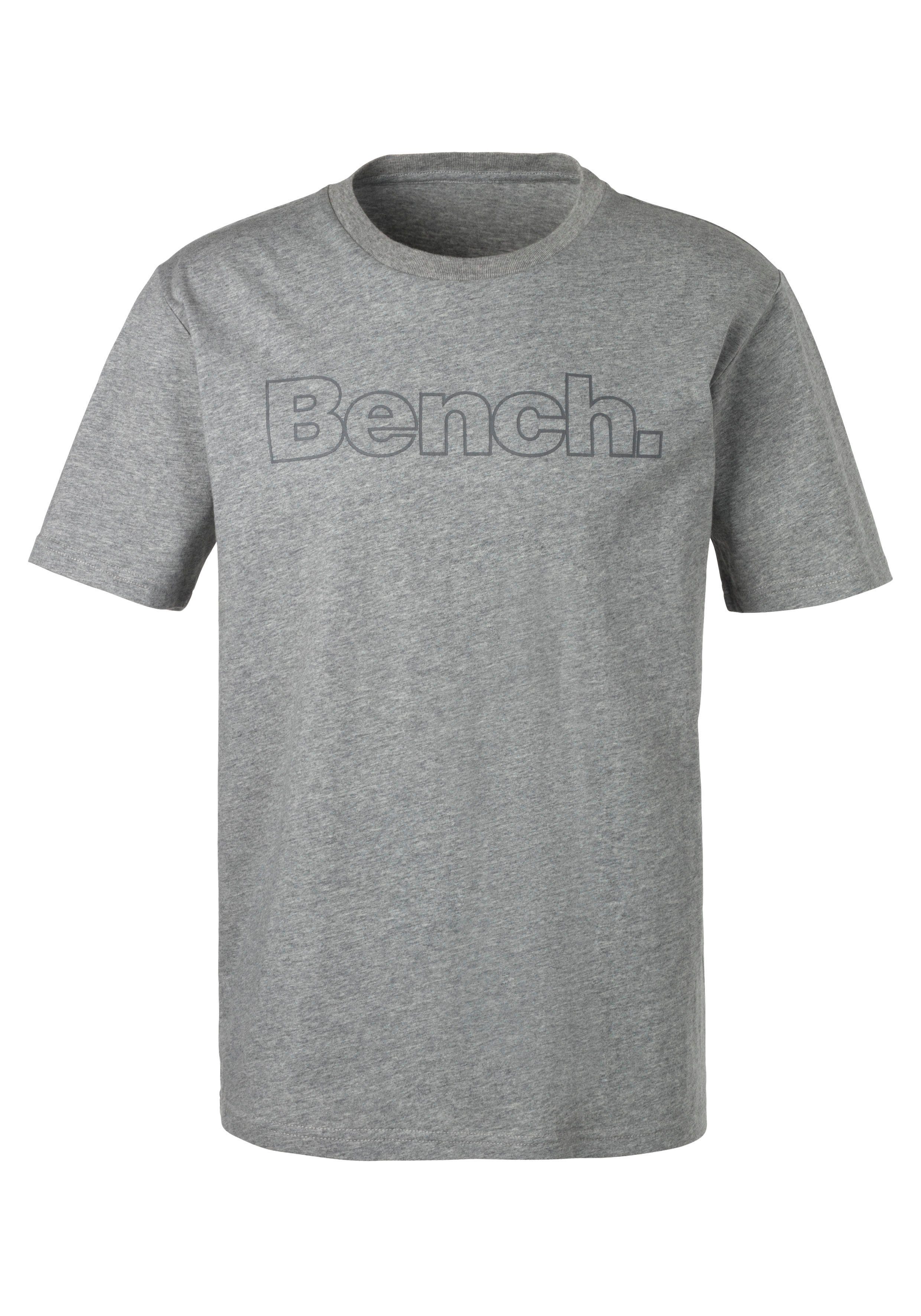 (2-tlg) Bench. Bench. mit vorn navy Print grau-meliert, Loungewear T-Shirt