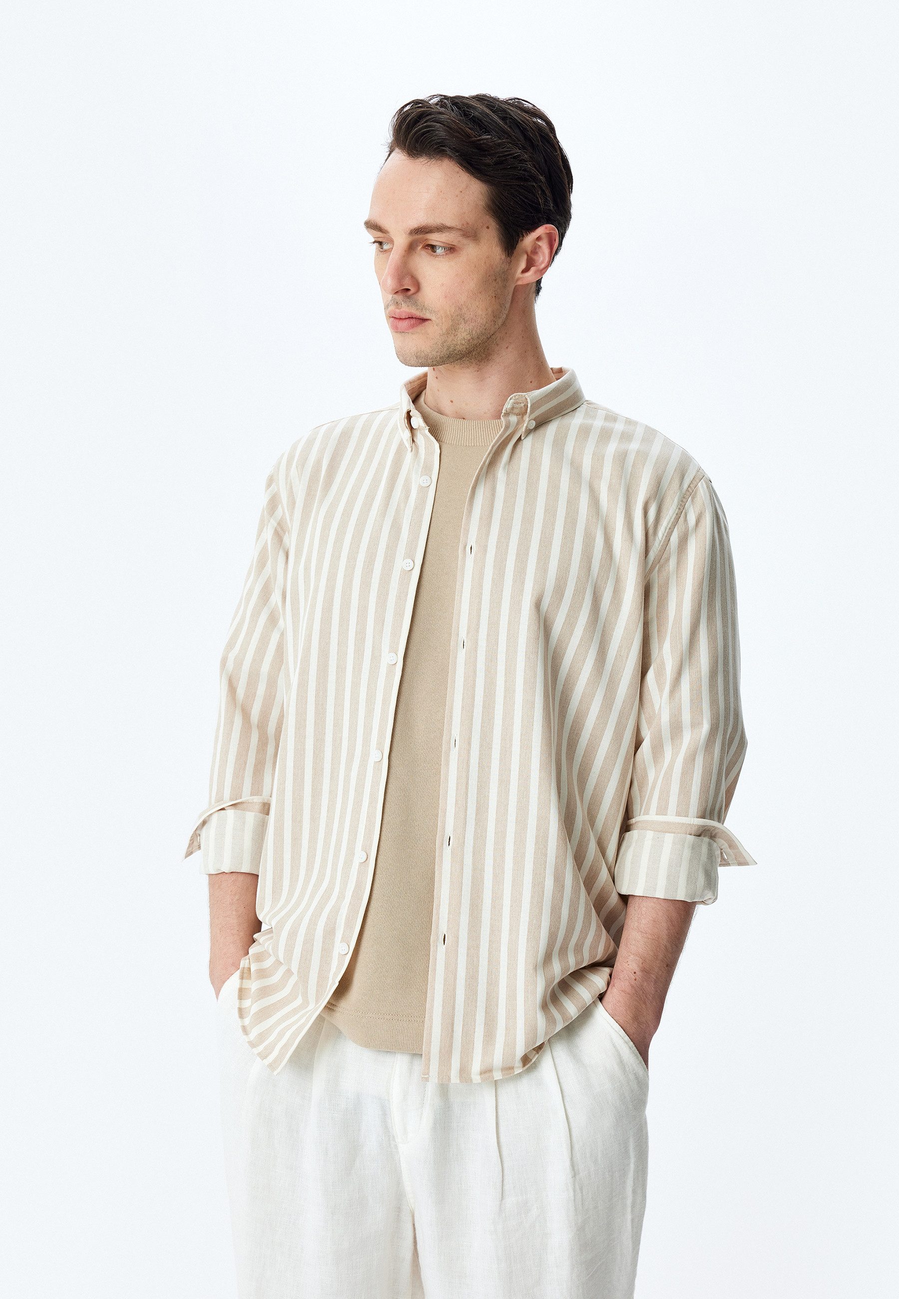 Koton Langarmshirt Hemdkragen Mit Knöpfen Langärmelig Langarmshirt