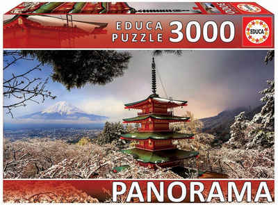Educa Puzzle »FUJI UND CHUREITO-PAGOD«, 3000 Puzzleteile