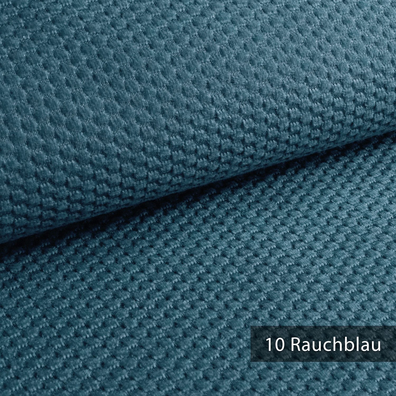 novely® Stoff MAKAO Ultraweicher Polsterstoff Velours mit Wabenstruktur, Strapazierfähig, Kuschelweich, Meterware, 1lfm