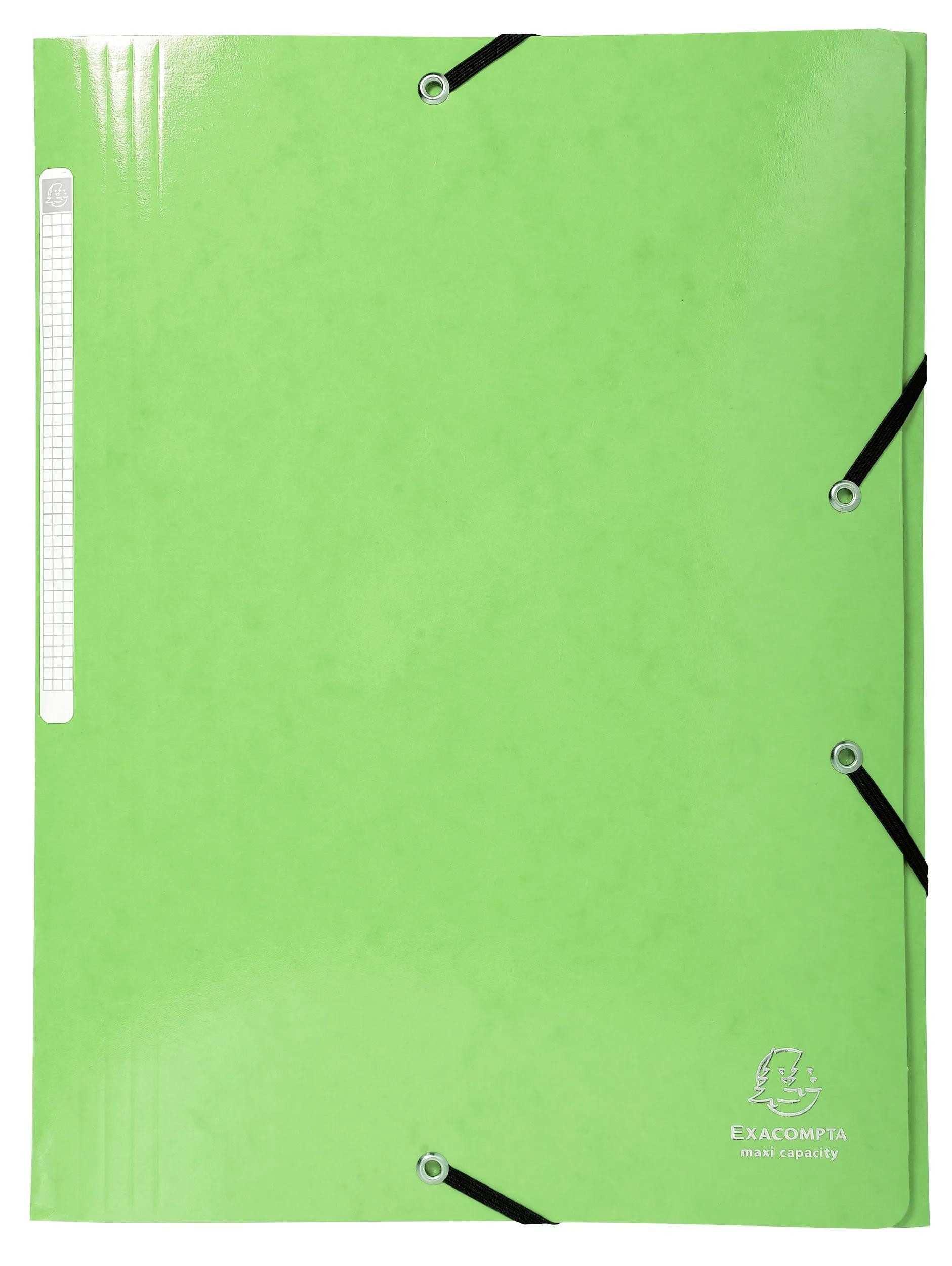 Organisationsmappe 25x Sammelmappe +3 Klappen Gummizug MAXI Karton A4 Anisgrün 55823E