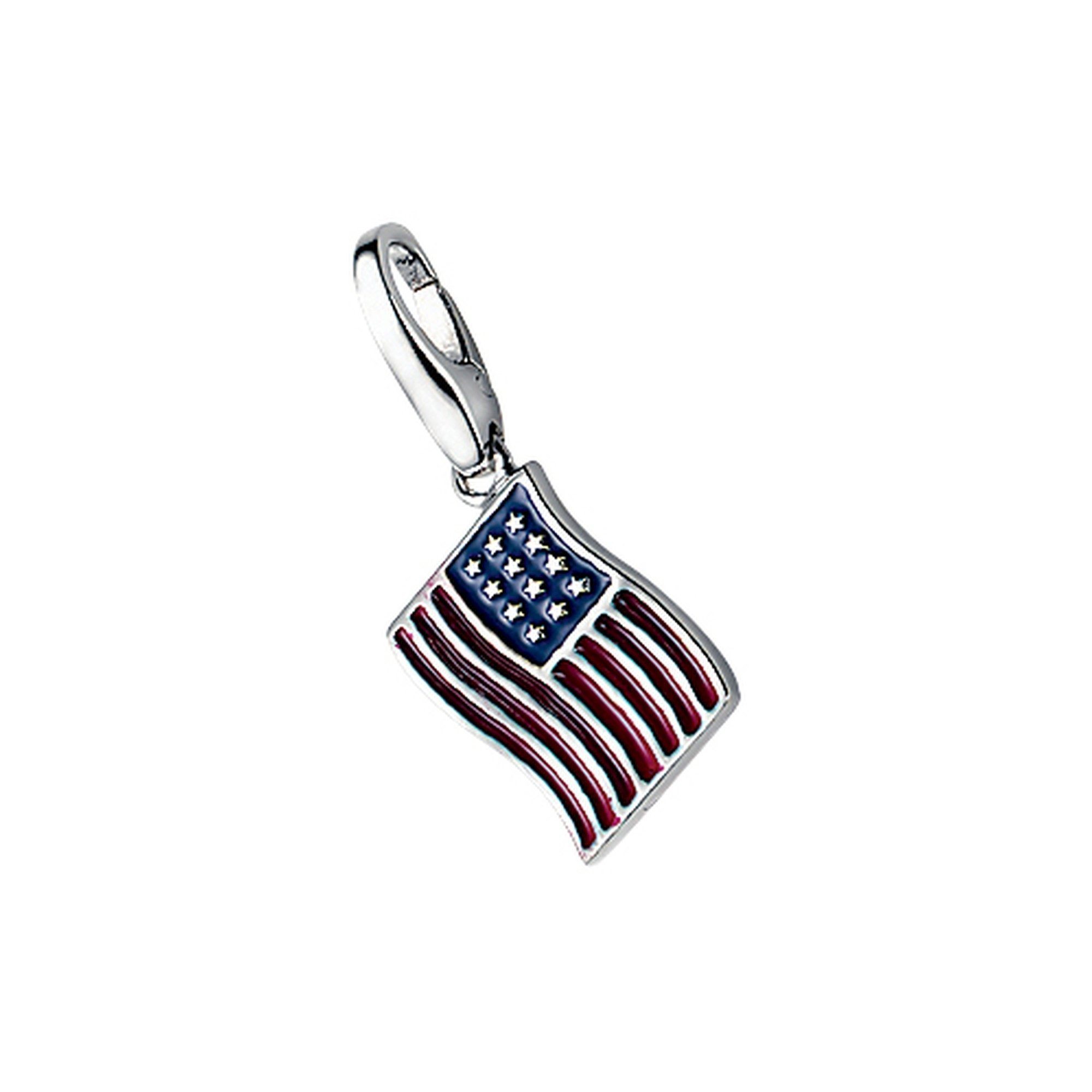 GIORGIO MARTELLO MILANO Charm-Einhänger Flagge USA, Silber 925