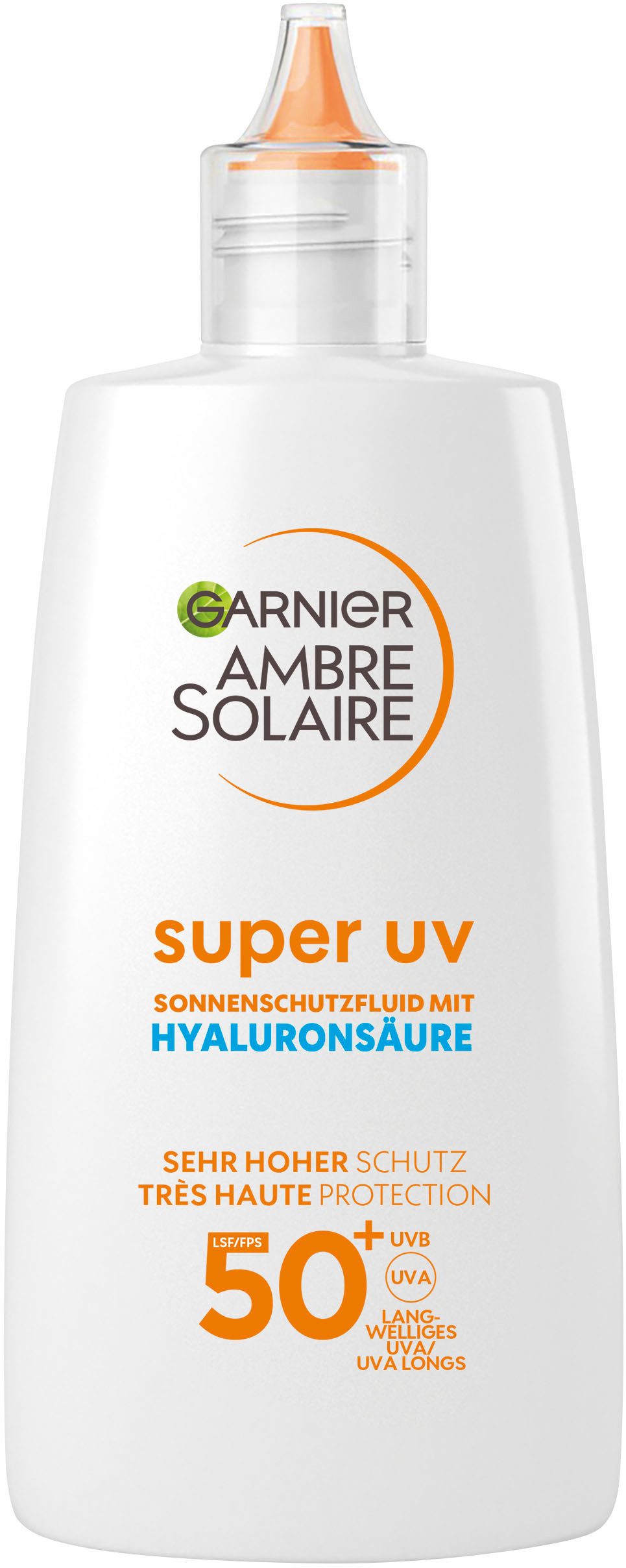 GARNIER Sonnenschutzfluid Ambre Solaire Sensitive expert+, mit Hyaluronsäure LSF 50