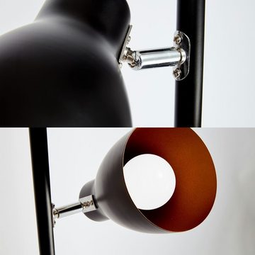 B.K.Licht Stehlampe Schwenkbar E27 max. 25W Retro - BKL1199, ohne Leuchtmittel, 3-flammig Metall Stehleuchte Schwarz-Gold Höhe: 166cm