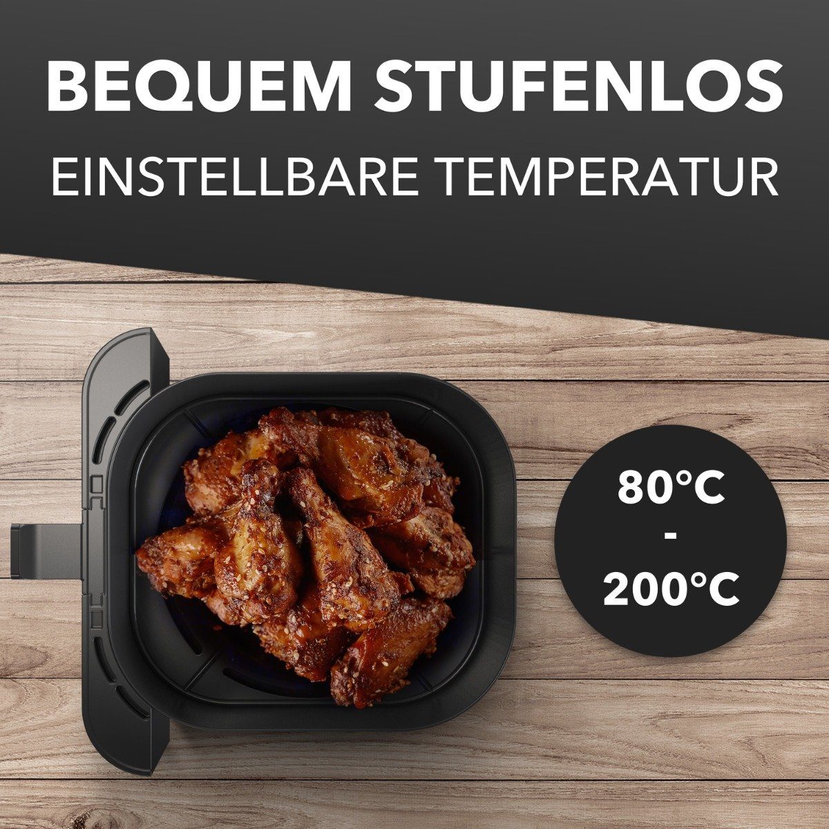 CLATRONIC Heißluftfritteuse FR 3782 H, XXL 5L, 360° Air-Flow, 8 Programme, 1450W