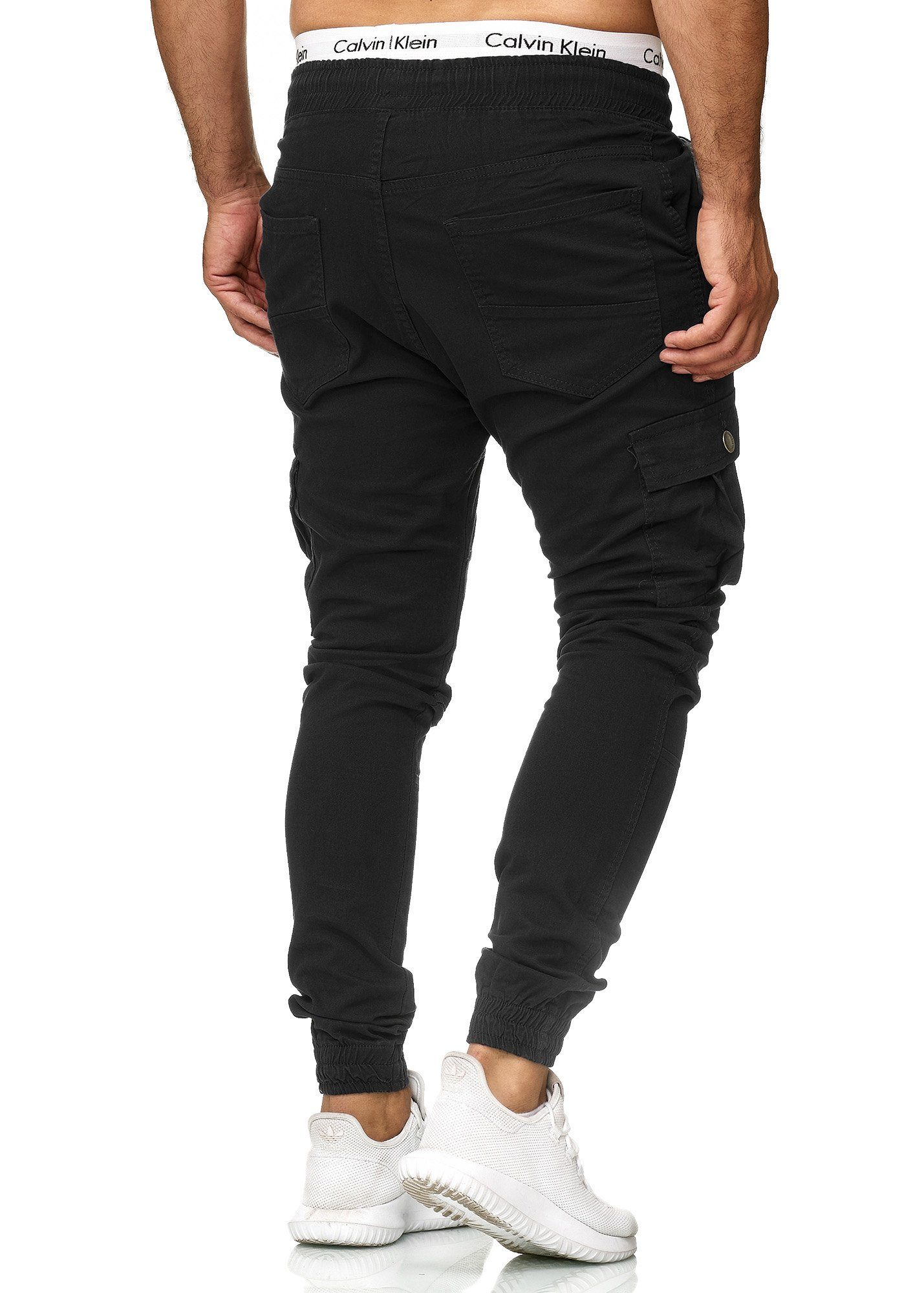 Casual OneRedox Streetwear, Freizeit 1039 (Chino Business 1-tlg) Straight-Jeans Cargohose Schwarz