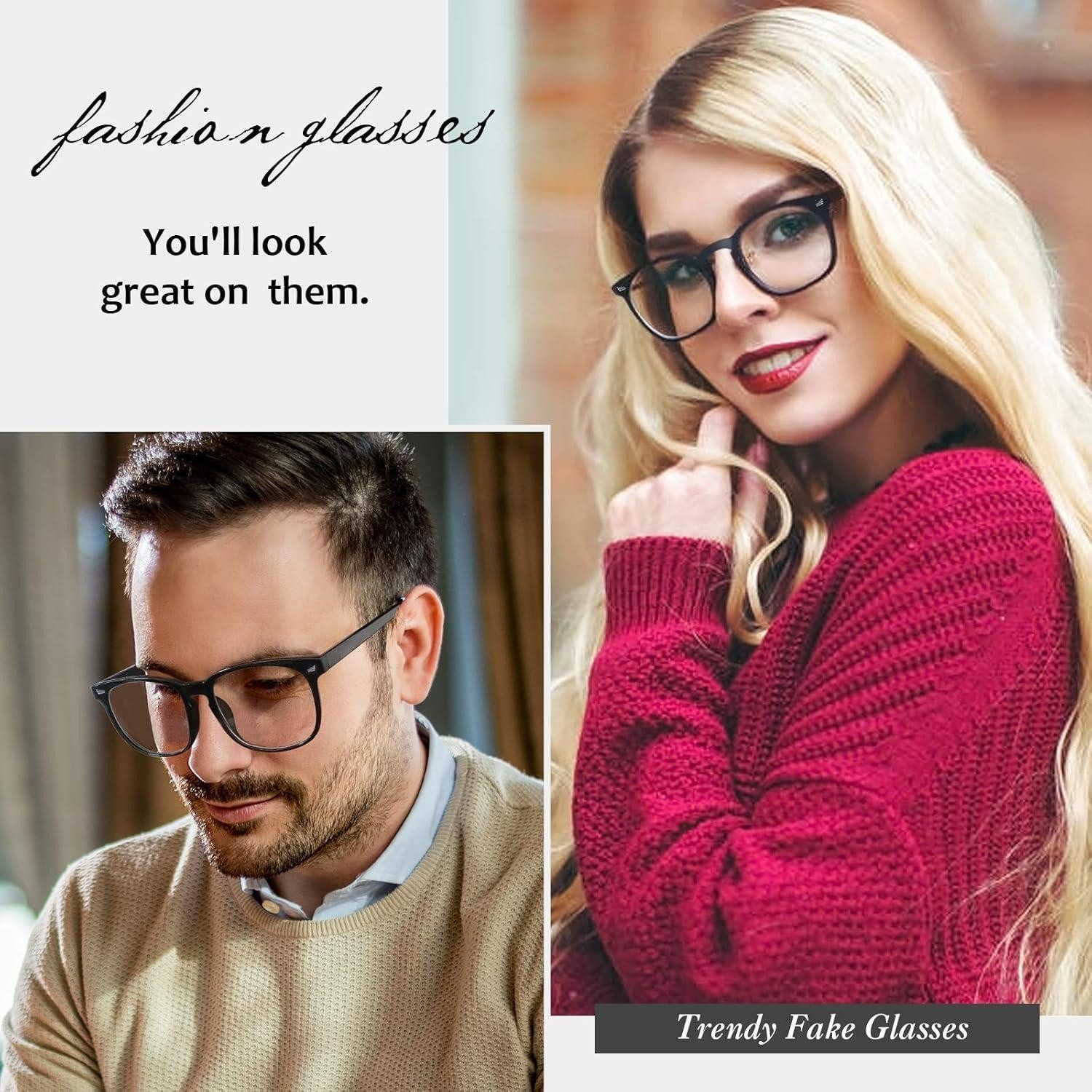 LuxusKollektion Retrosonnenbrille Hornbrille Nerdbrille Fakebrille Damen Herren UV400 1 Farbverlauf Blau