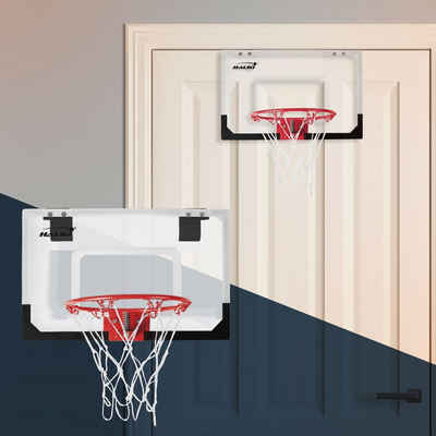 Hauki Basketballkorb Basketballkorb-Set Basketball-Backboard Basketballbrett Basketballring (4-St), Ring Ø41cm und Netz 71x45cm Weiß Wandmontage wetterfest In/Outdoor