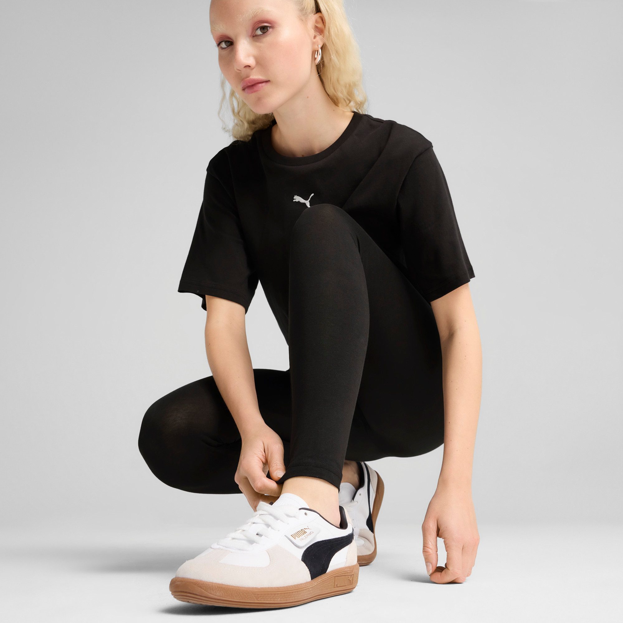 PUMA Leggings ESS HIGH-WAIST LEGGINGS pflegeleicht, schmale Passform, mit hochgeschnittenem Bund