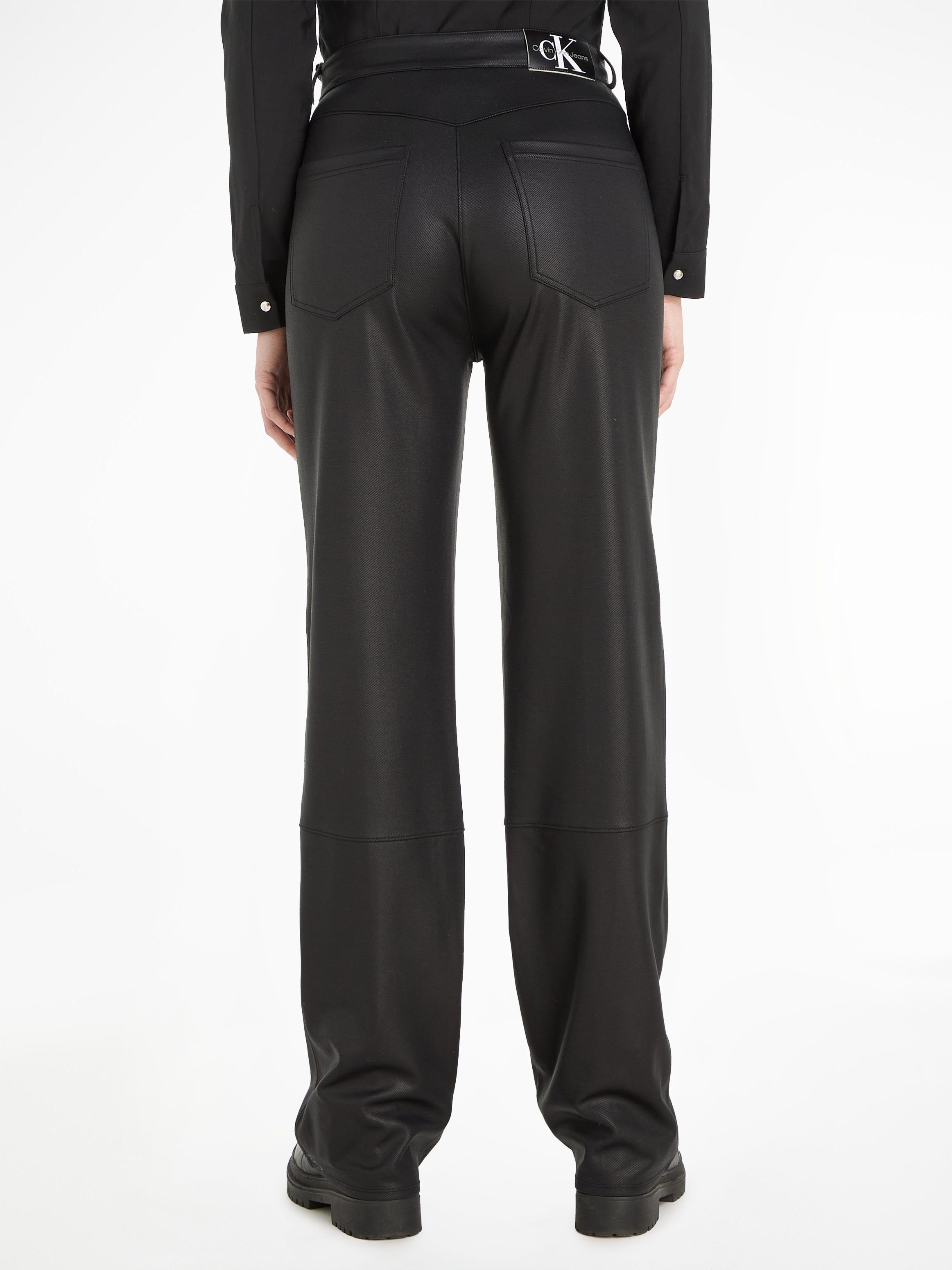 Calvin Klein Jeans Lederimitathose COATED MILANO HR STRAIGHT günstig online kaufen