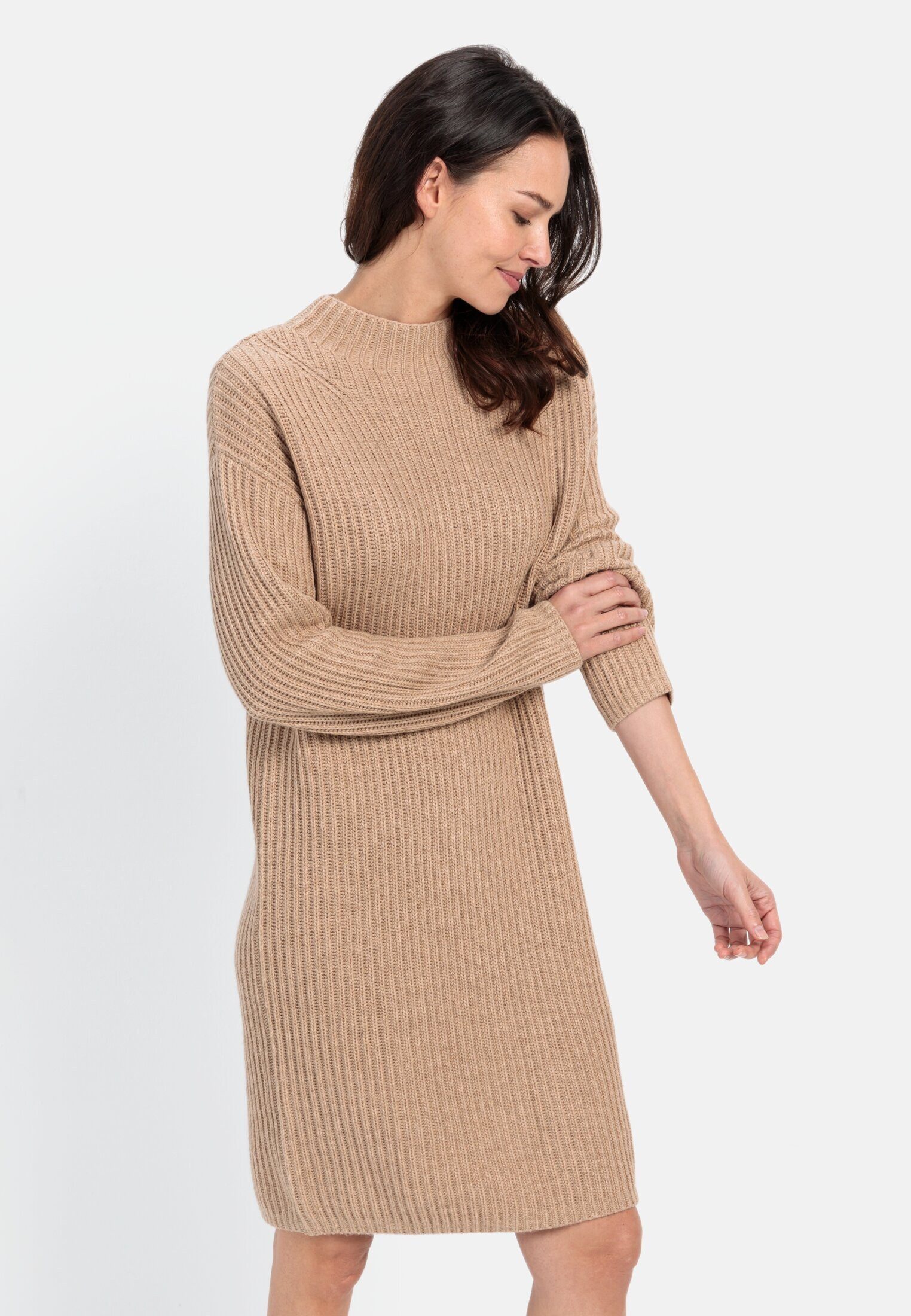 camel active Sweatkleid mit Stehkragen Langarm Stehkragen günstig online kaufen