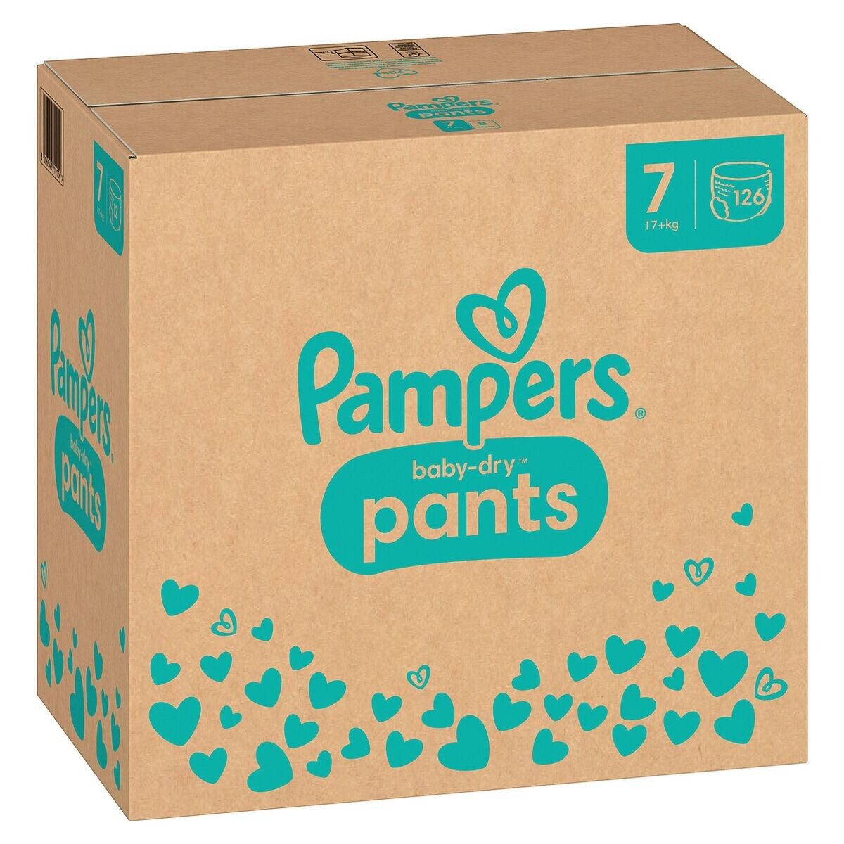 Pampers Windeln Monatsbox baby-dry pants, Gr.7 (17+ kg) 126 Stück