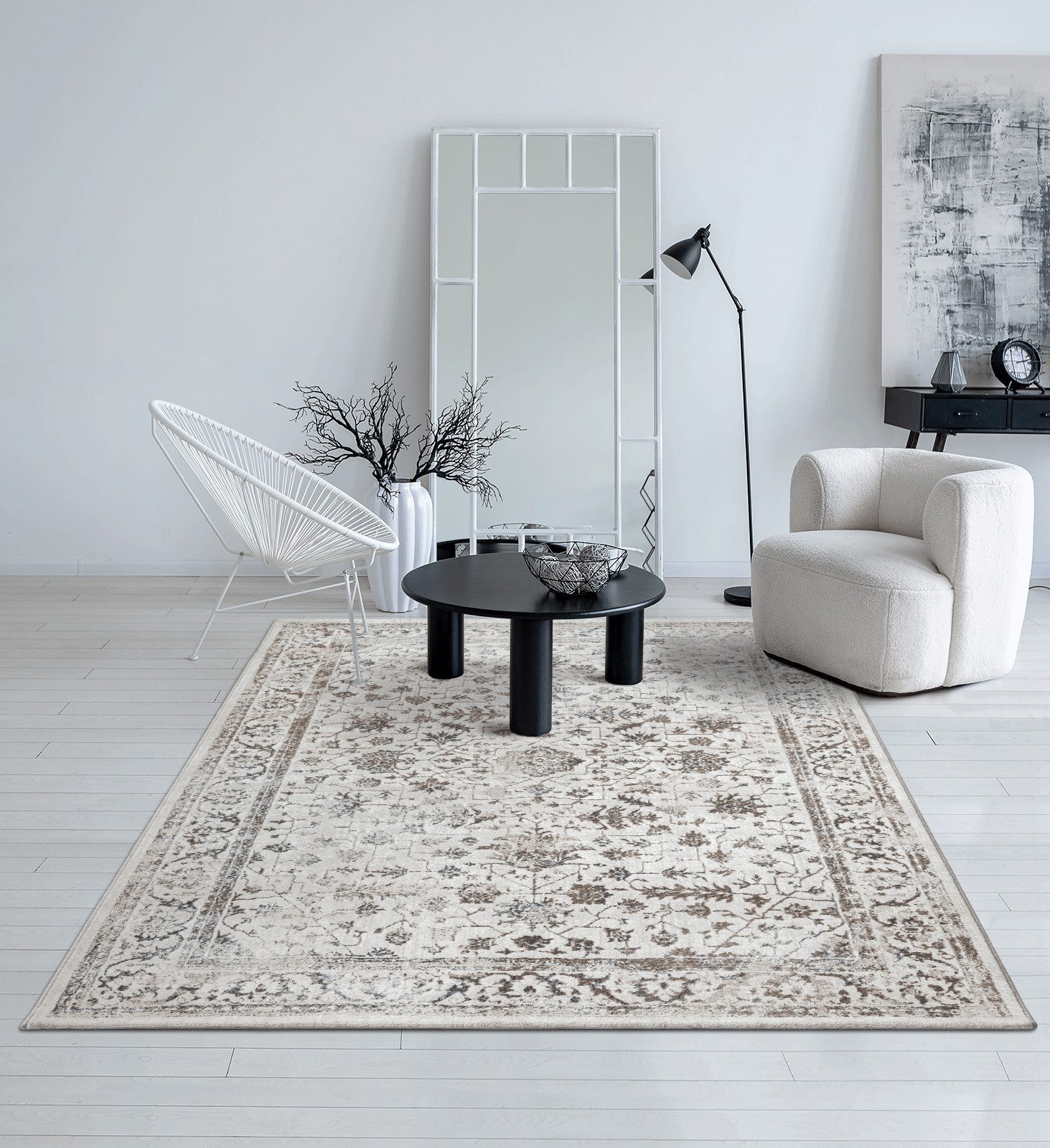 the carpet Teppich Mila, rechteckig, Höhe: 8 mm, moderner Wohnzimmer Teppich elegant glänzender Flor
