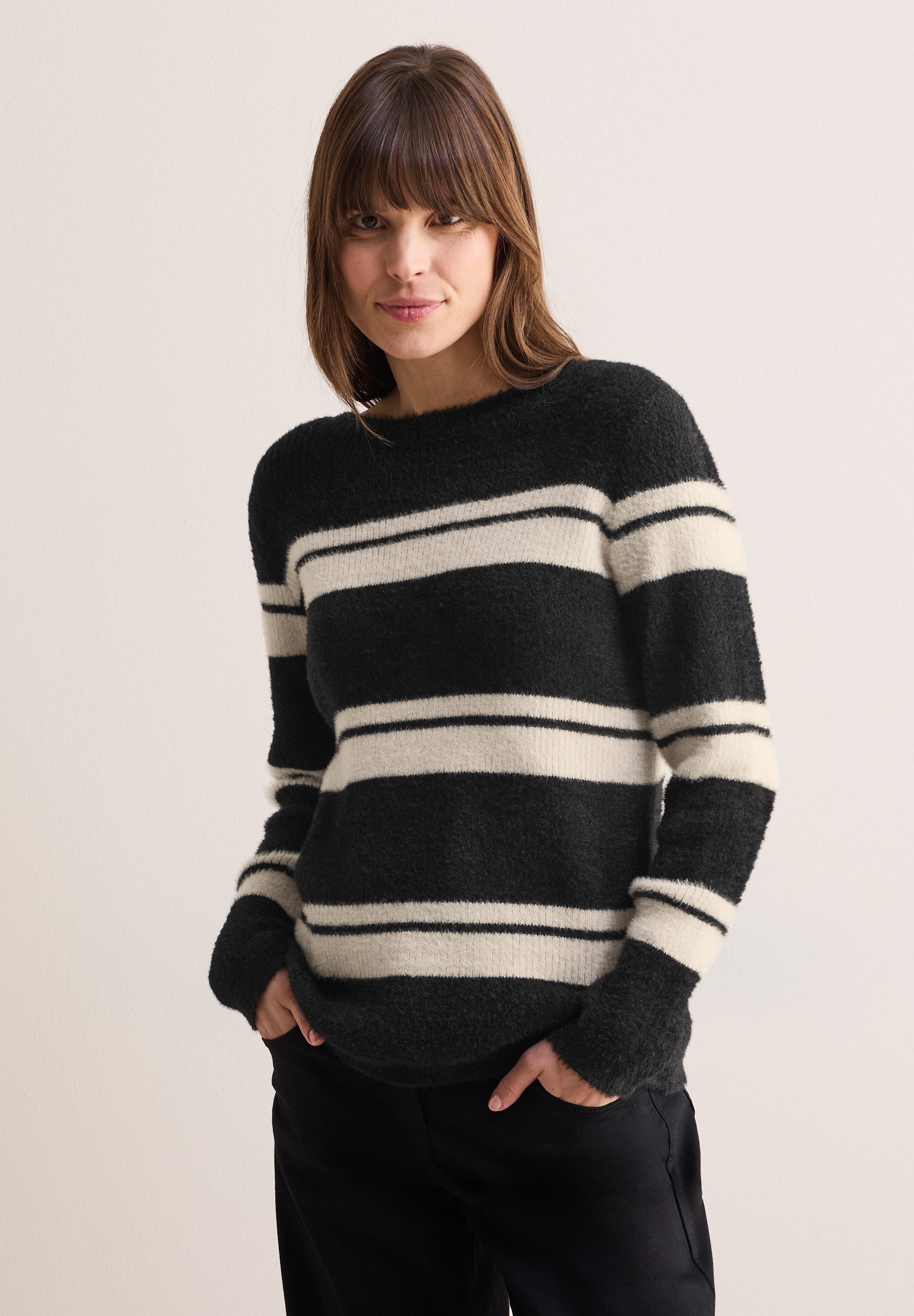 CECIL Strickpullover mit U-Boot-Ausschnitt