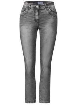 Cecil Bequeme Jeans CECIL Loose Fit Jeans in Grey Washed (1-tlg) Five Pockets
