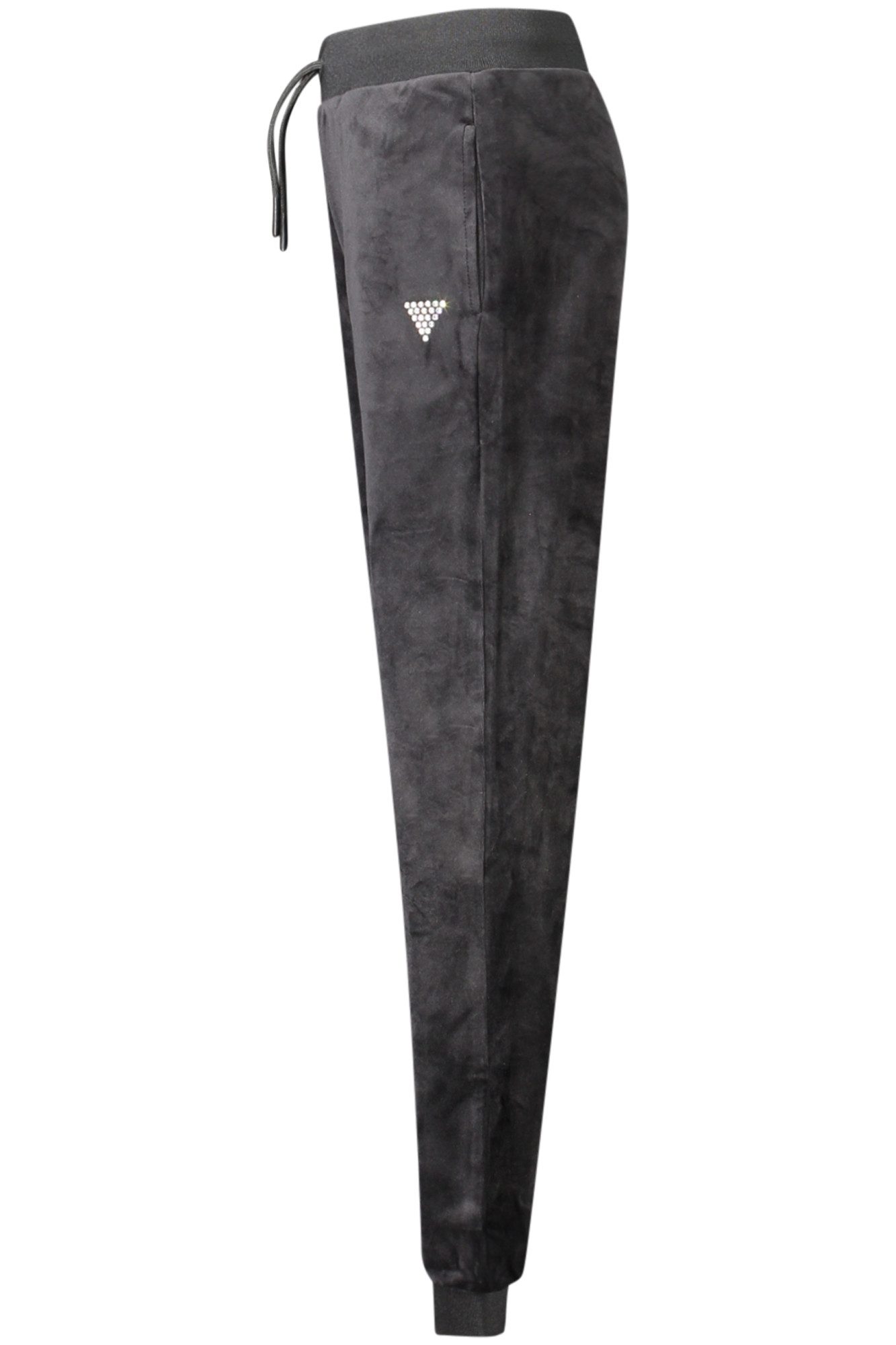 GUESS JEANS 5-Pocket-Hose Elastische Mädchenhose in Schwarz mit Strass und Kordelbund