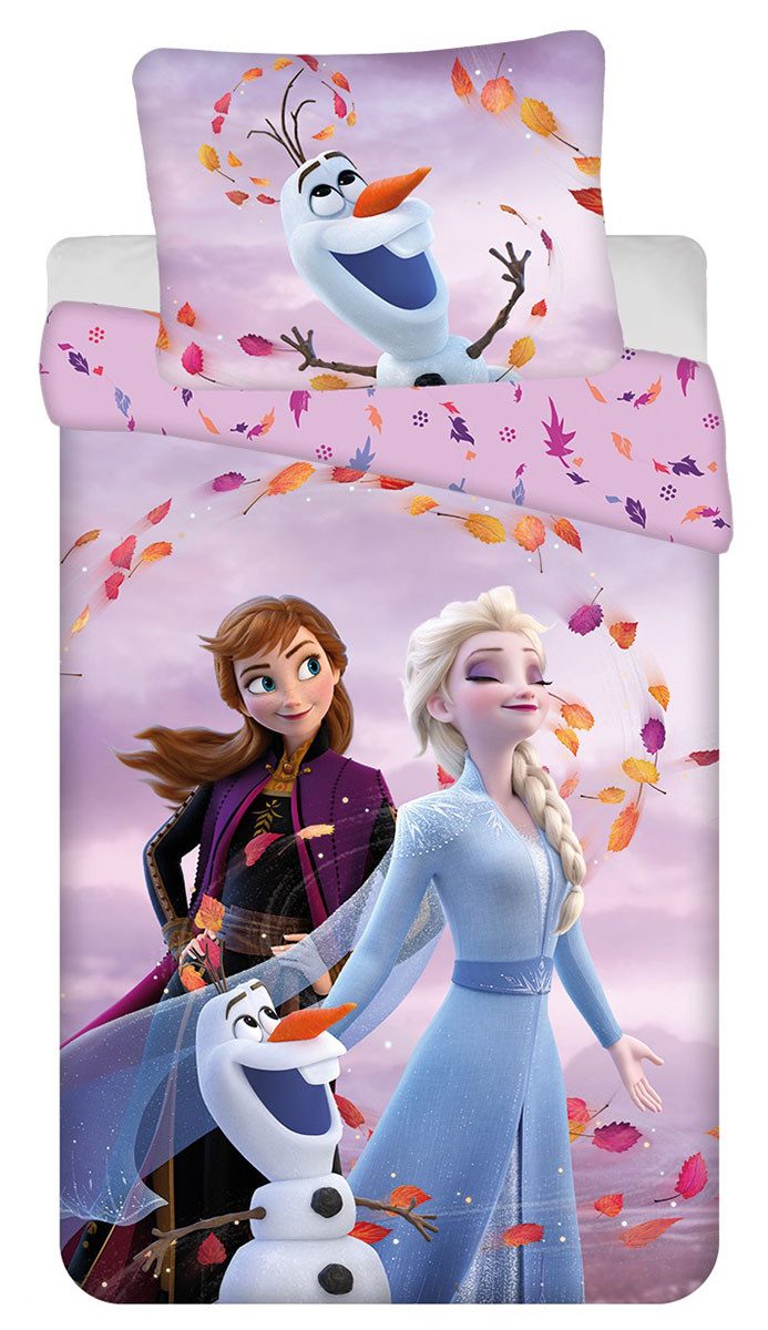 Disney Bettwäsche Disney Frozen Bettwäsche Anna Elsa 140 x 200 + 70 x 90 cm Baumwolle, Renforcé, 2 teilig